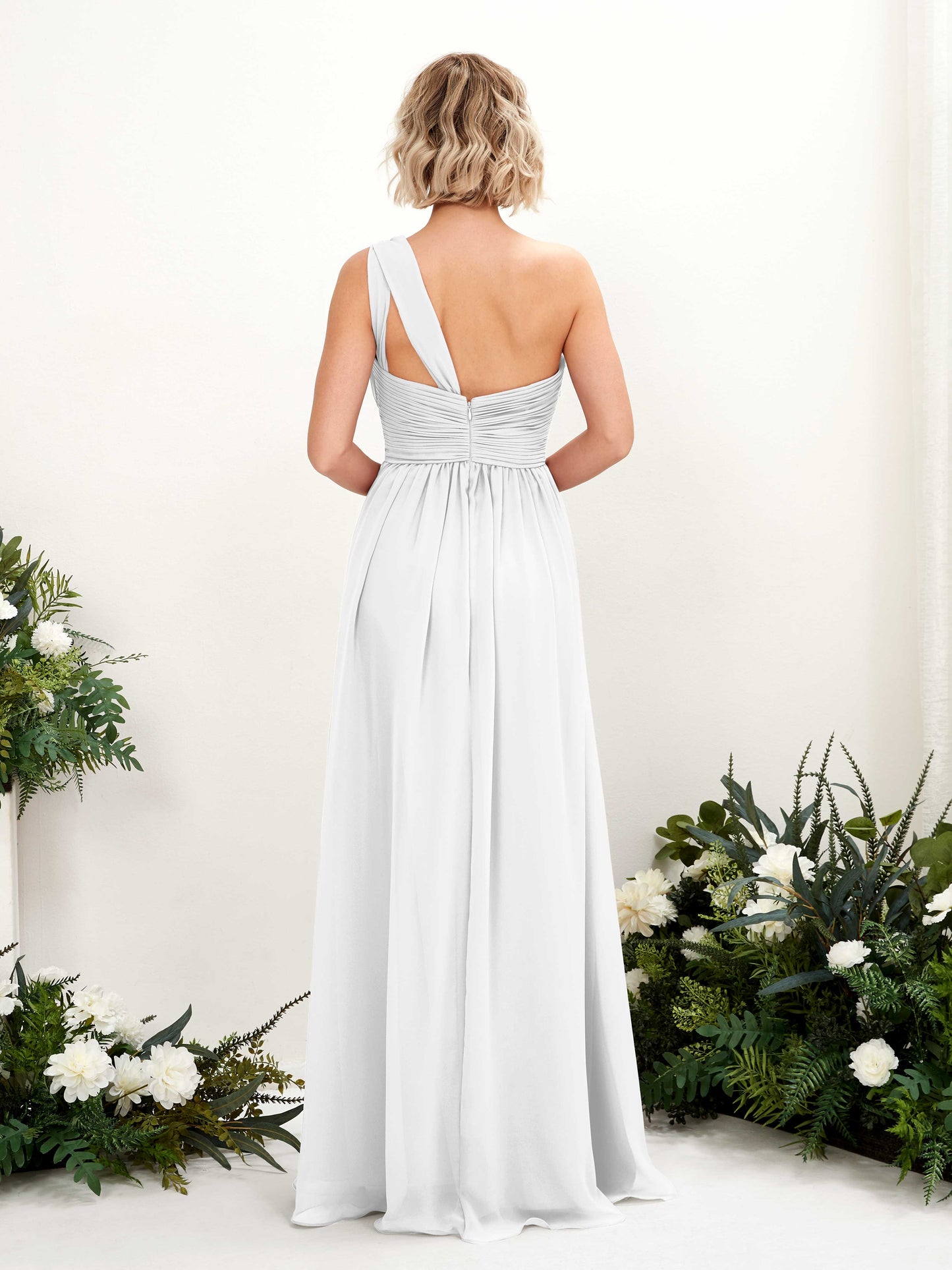 Flaze White One Shoulder Maxi Dress