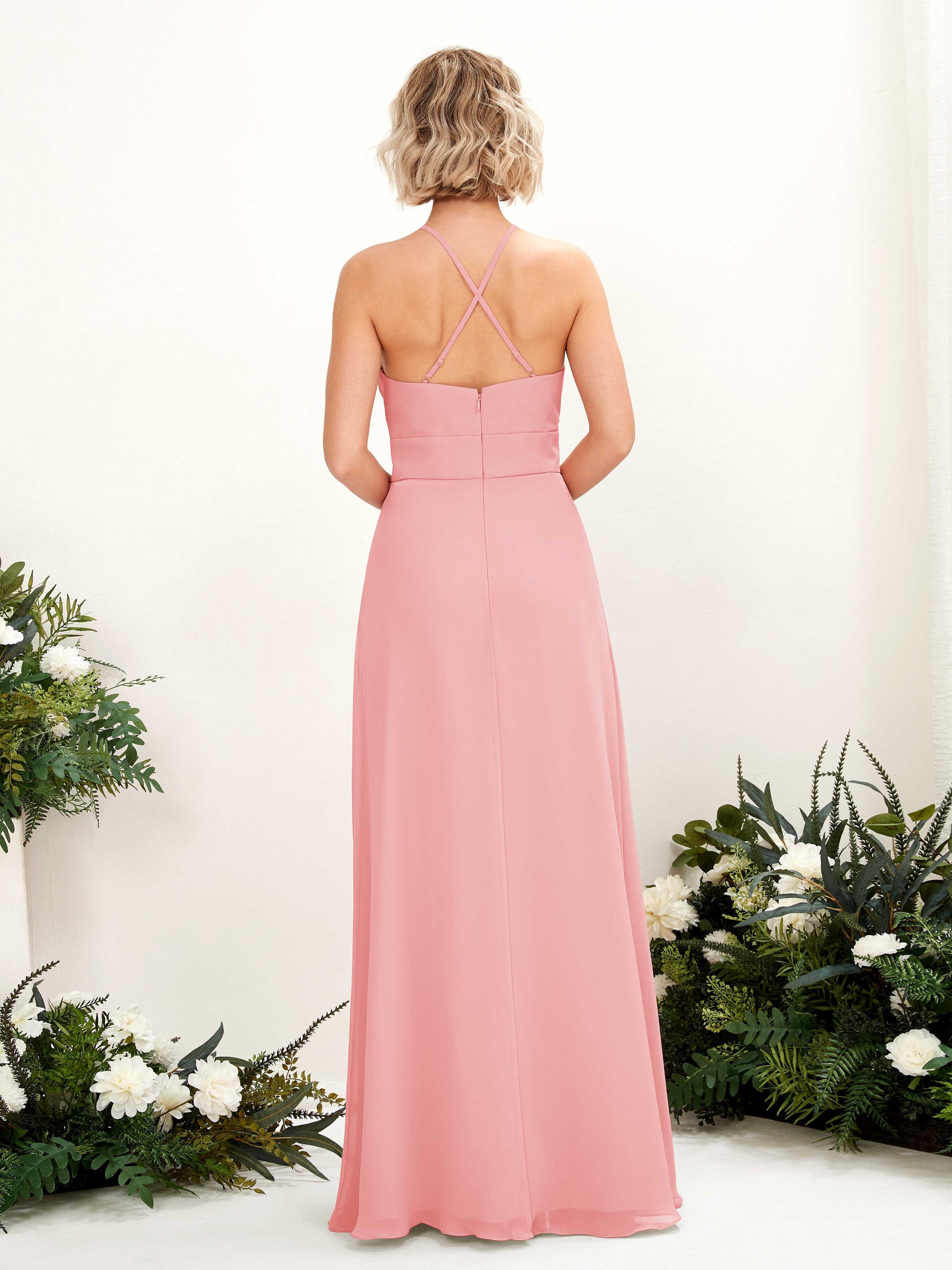 Frances Ballet Pink Halter Maxi Dress