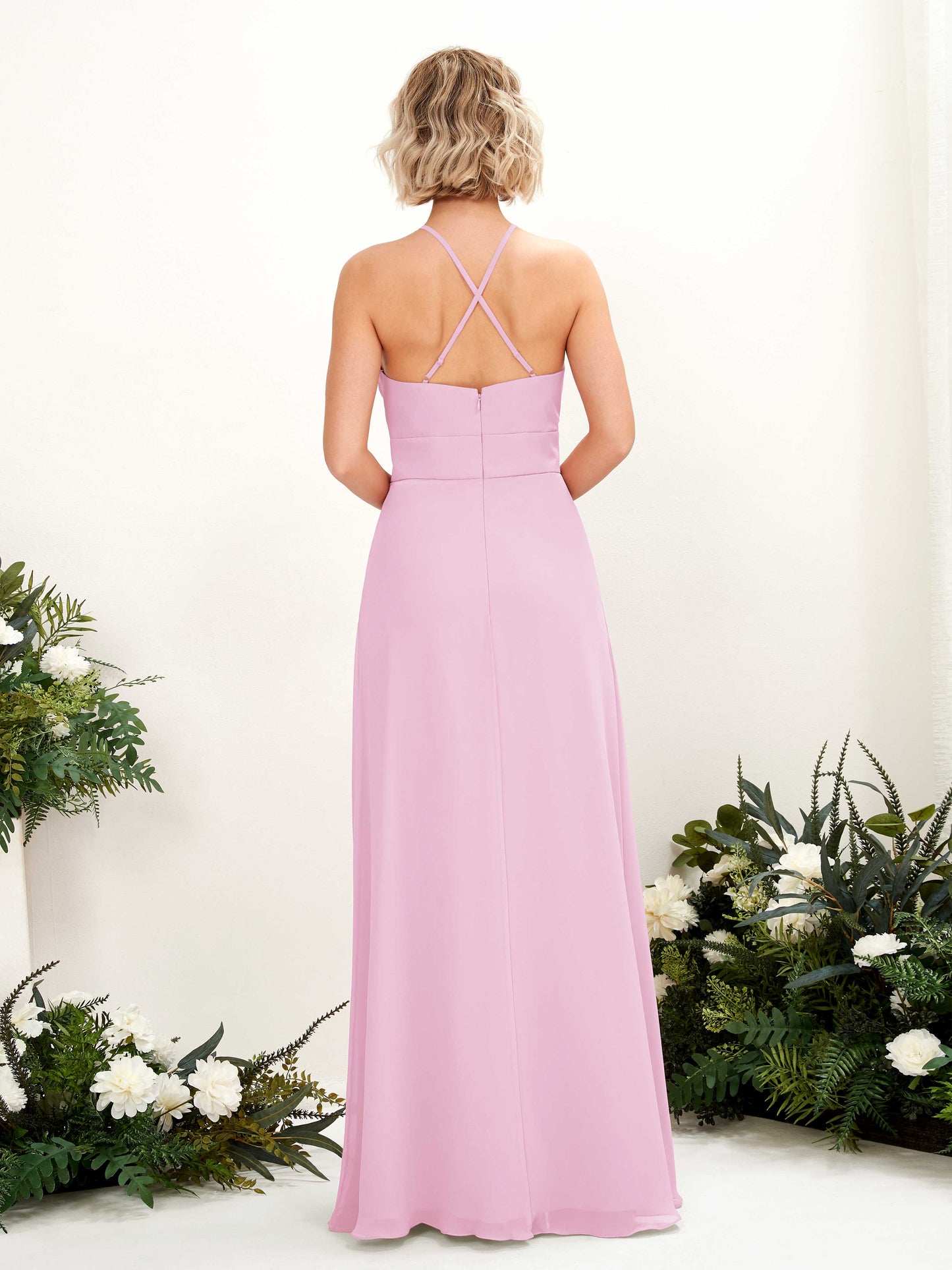 Frances Candy Pink Halter Maxi Dress