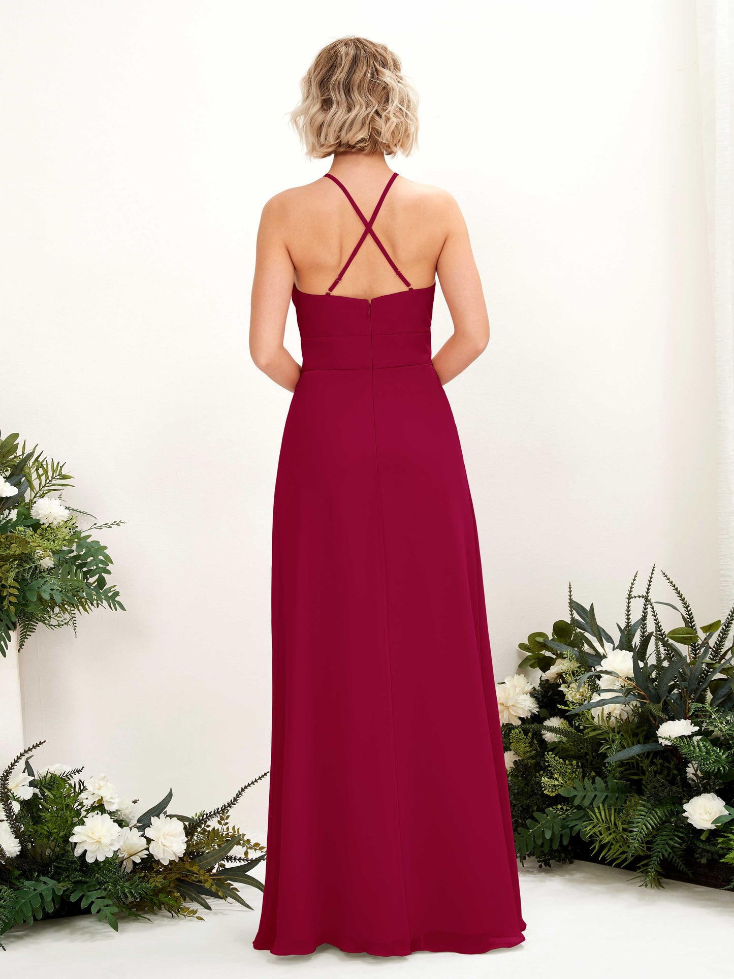 Frances Jester Red Halter Maxi Dress