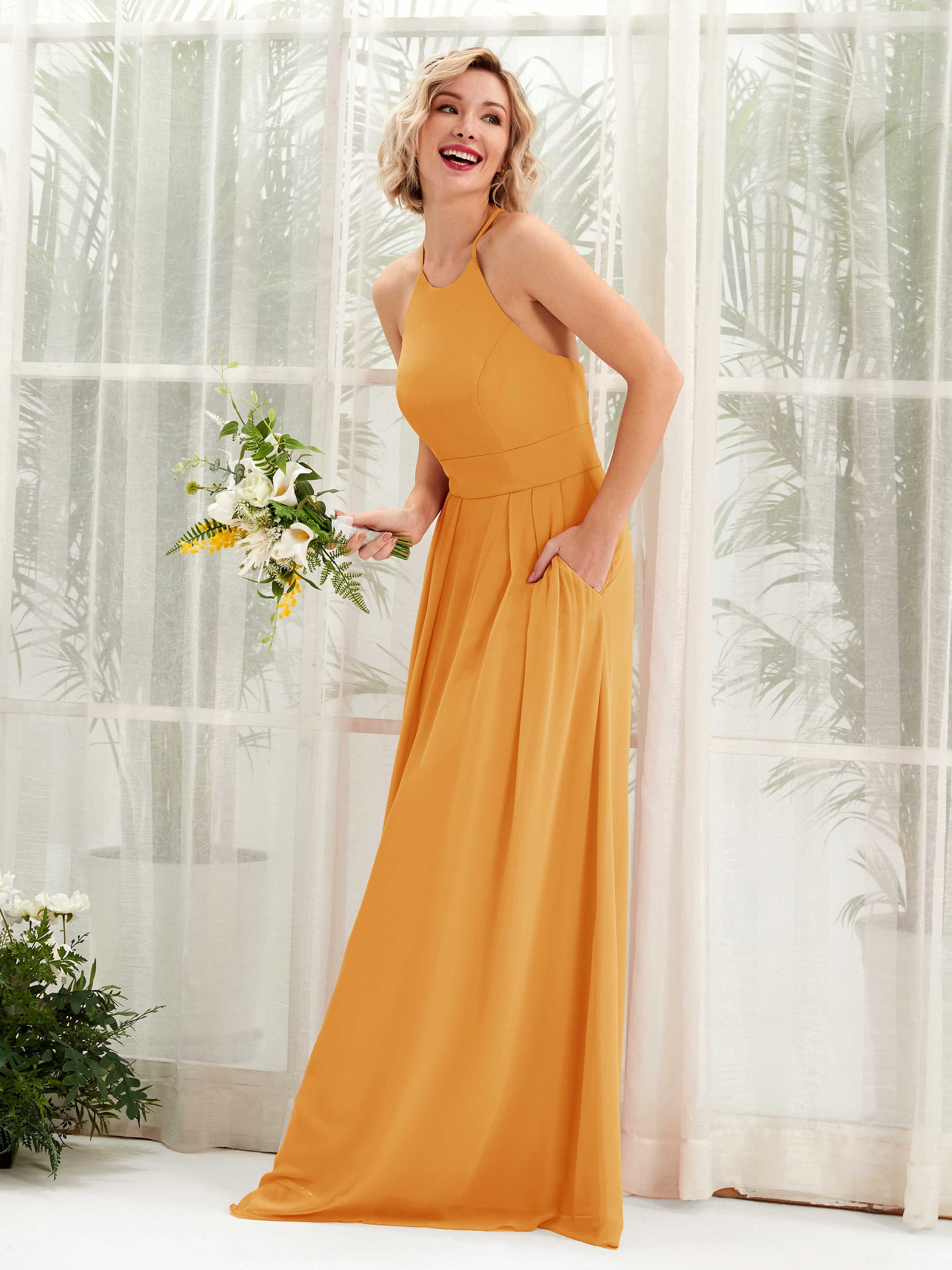 Frances Mango Halter Maxi Dress