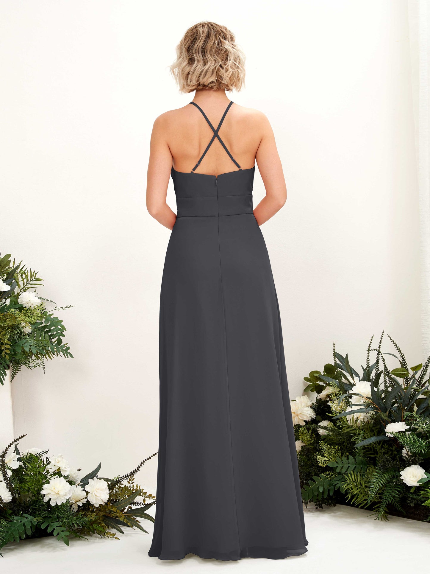 Frances Pewter Halter Maxi Dress