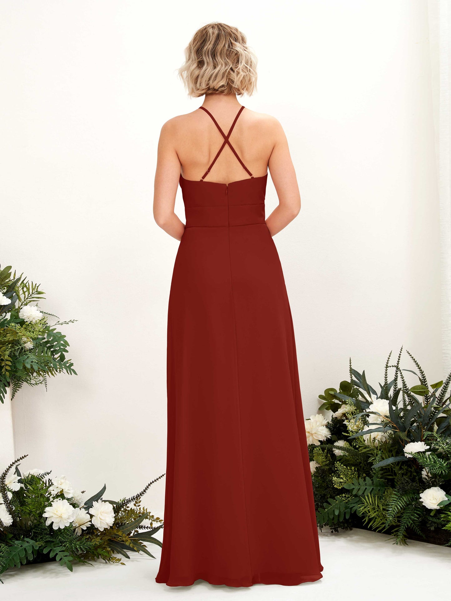 Frances Rust Halter Maxi Dress