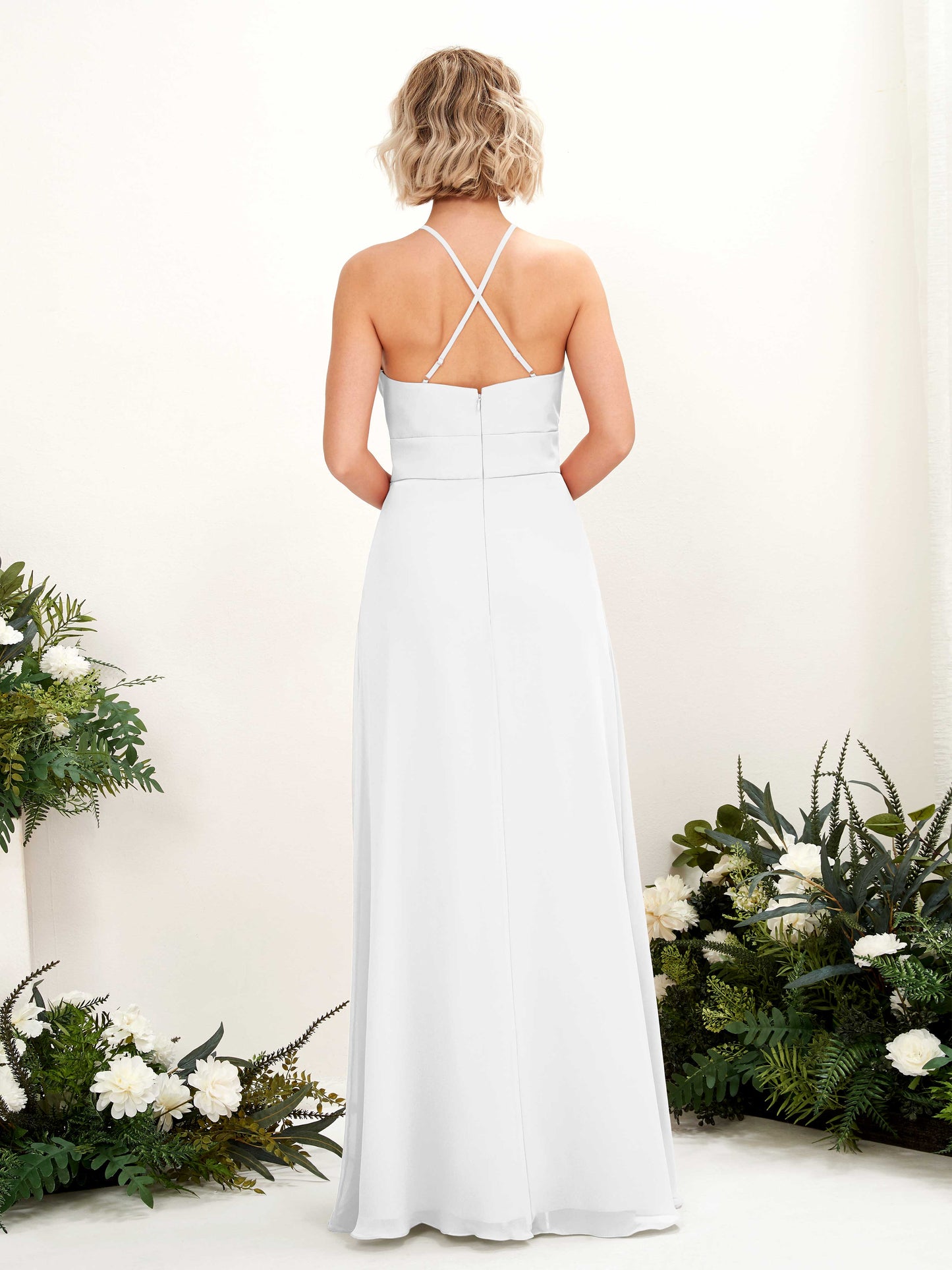 Frances White Halter Maxi Dress