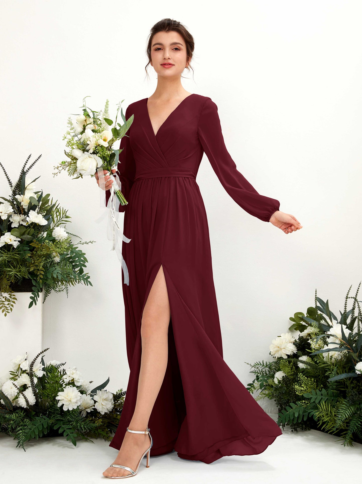 Ginny Burgundy Maxi Dress