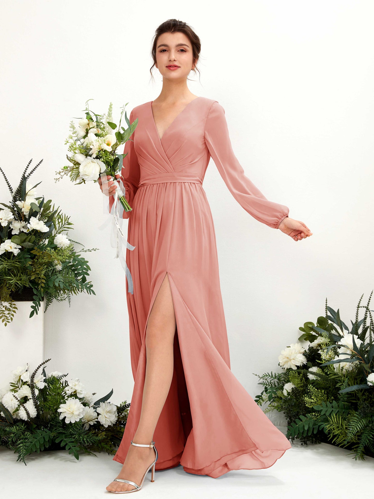 Ginny Champagne Rose Maxi Dress