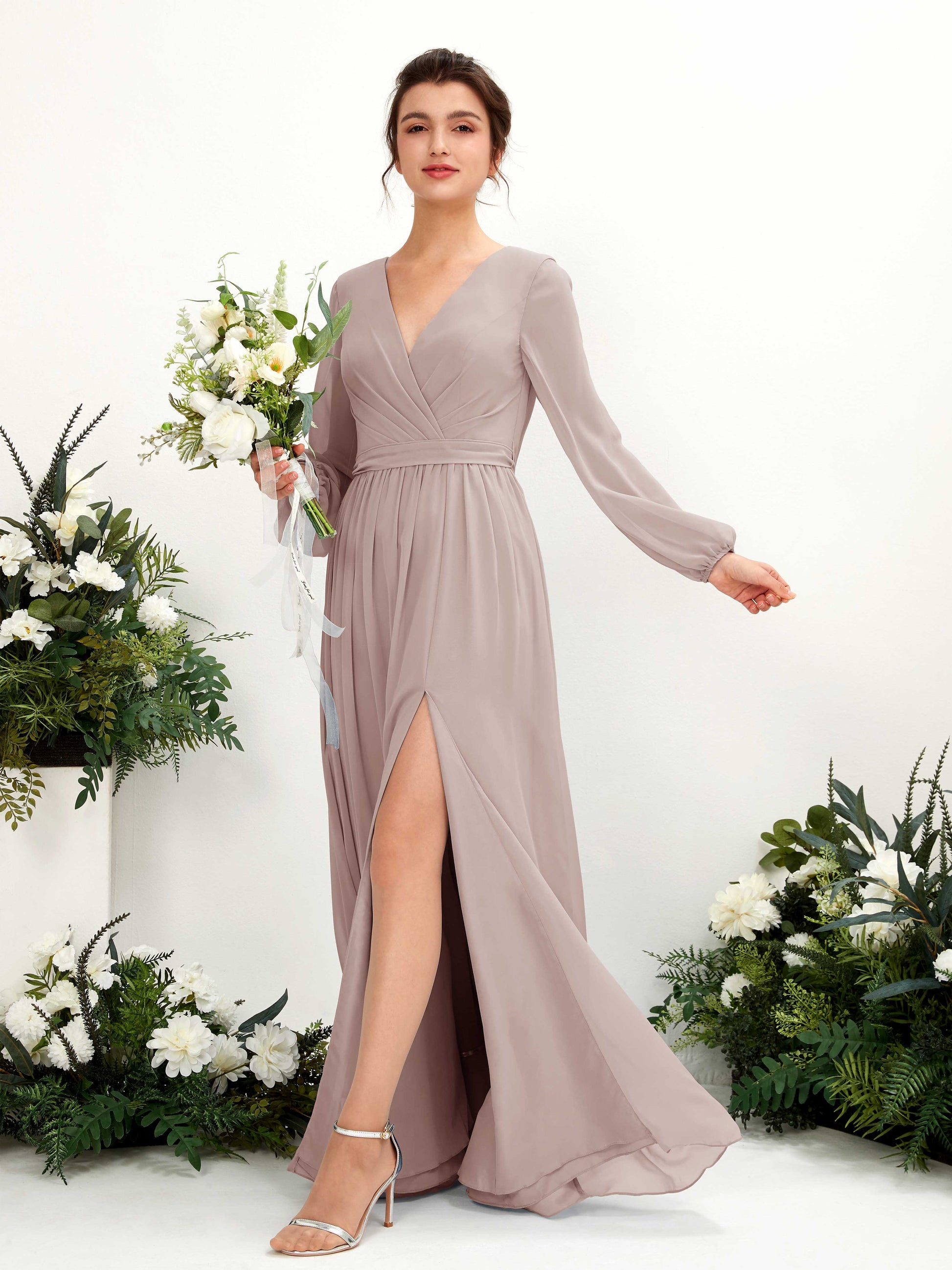 Ginny Taupe Maxi Dress