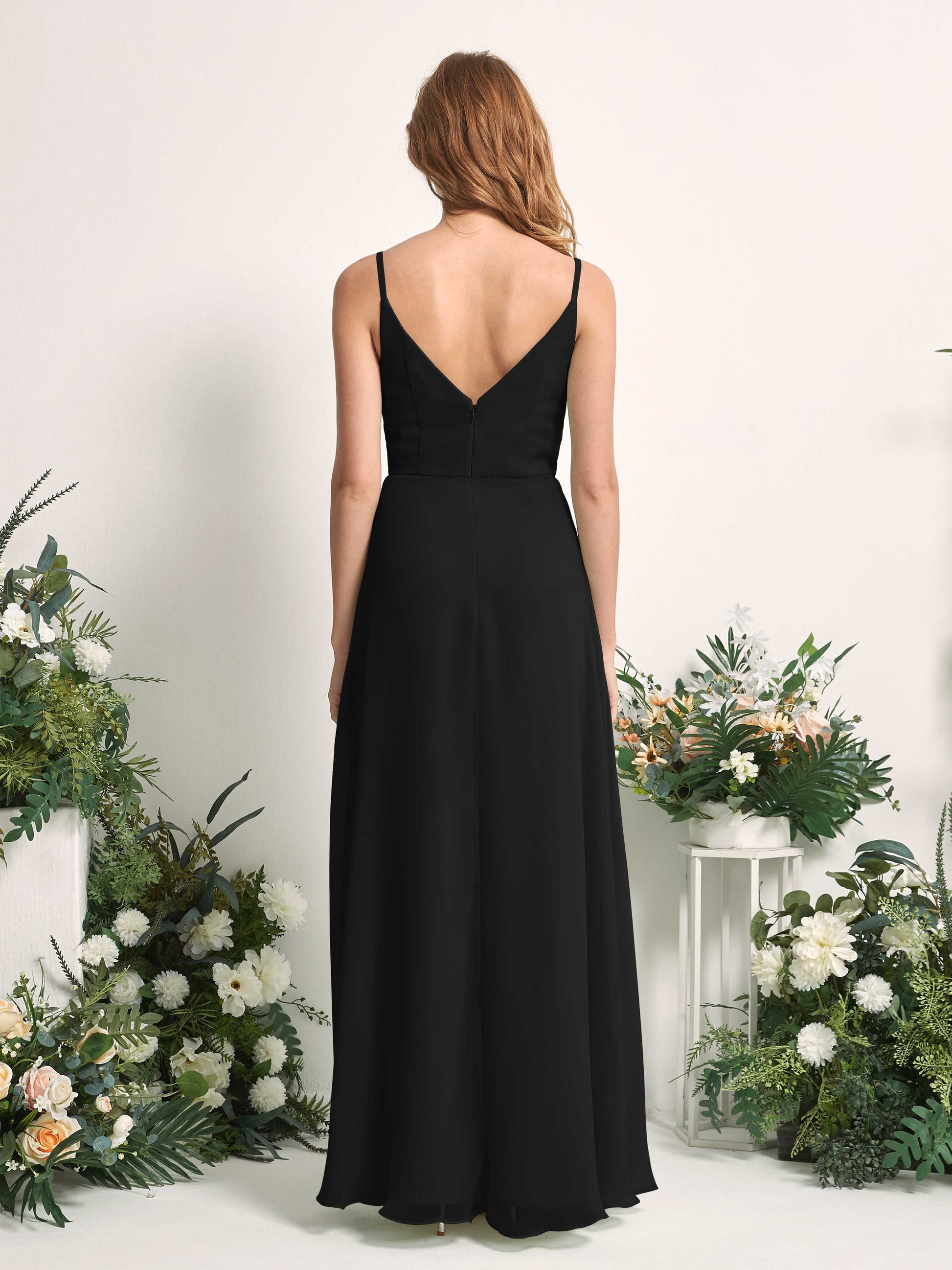 Hannah Black Sleeveless Maxi Dress