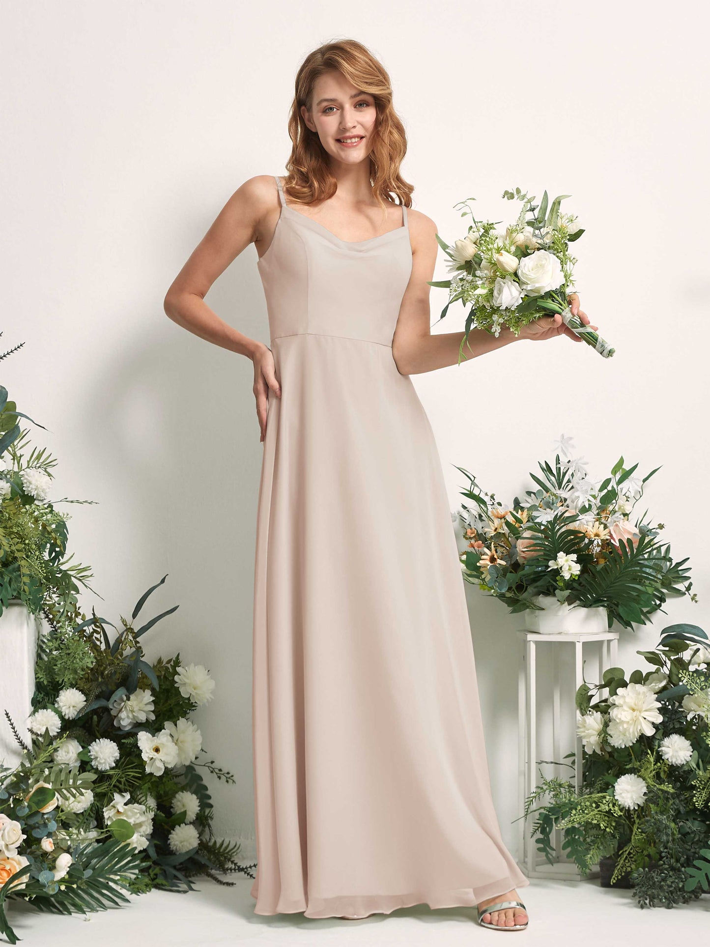 Hannah Champagne Sleeveless Maxi Dress