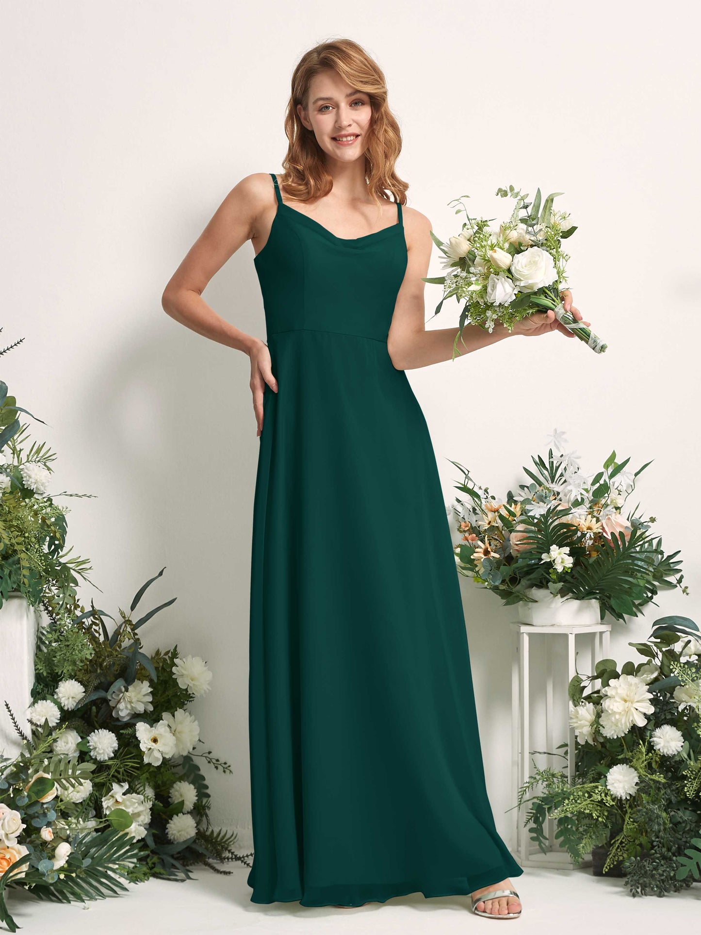 Hannah Dark Emerald Sleeveless Maxi Dress