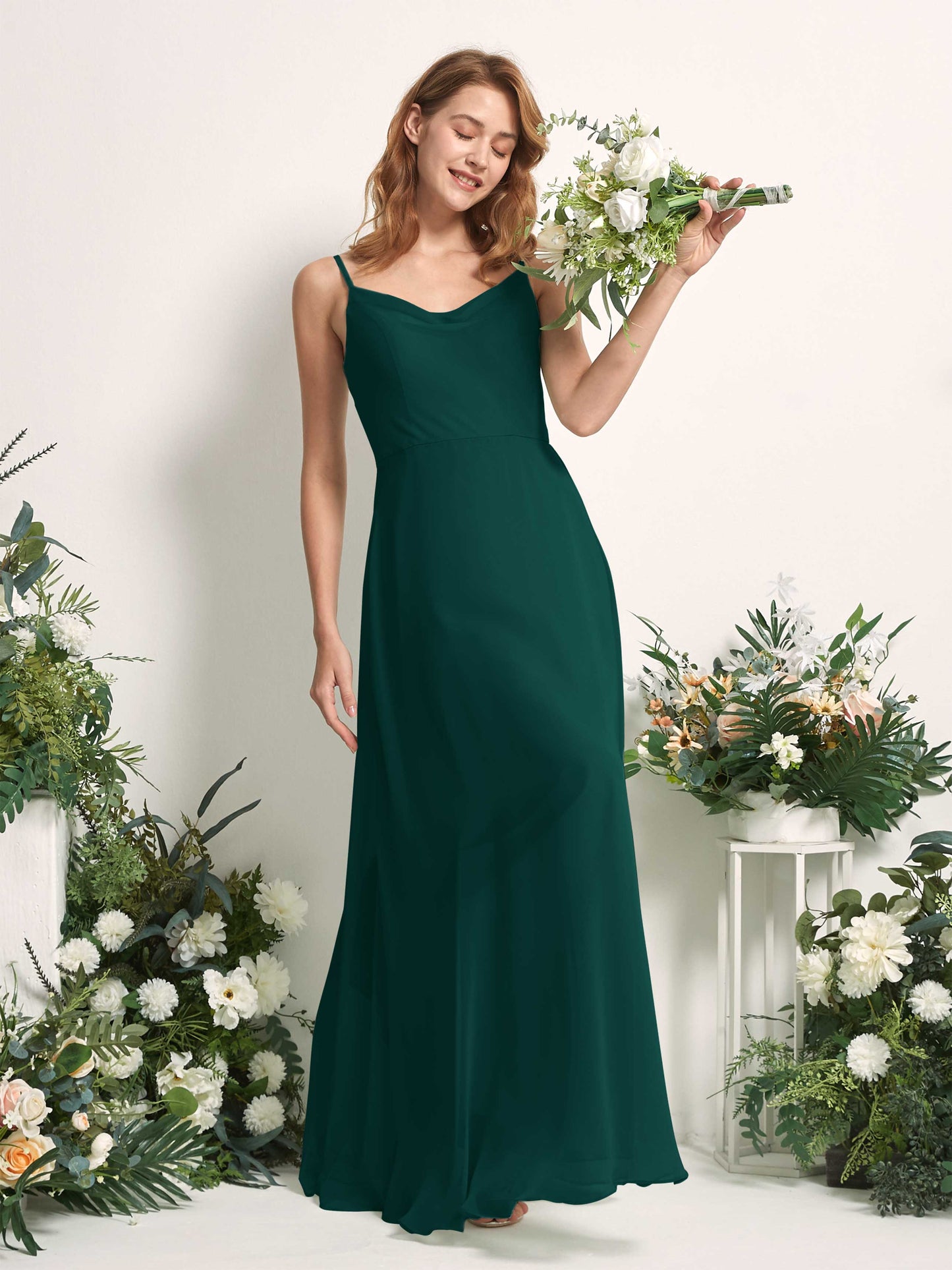 Hannah Dark Emerald Sleeveless Maxi Dress