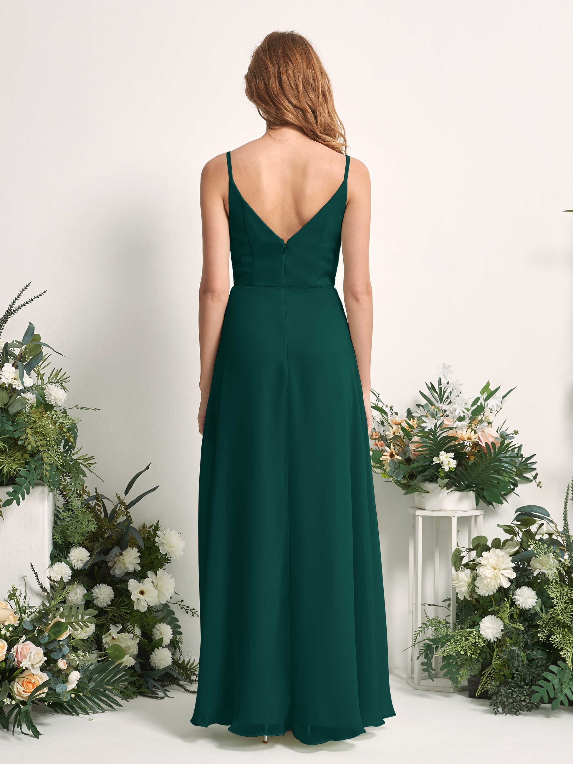 Hannah Dark Emerald Sleeveless Maxi Dress