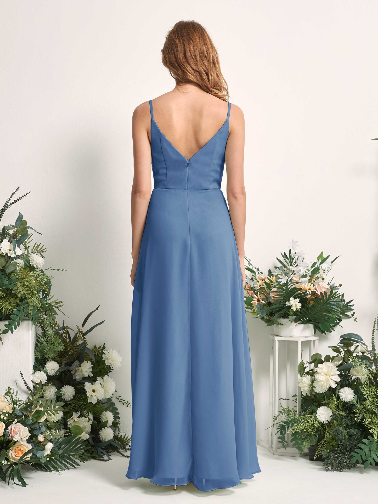 Hannah Dusty Blue Sleeveless Maxi Dress