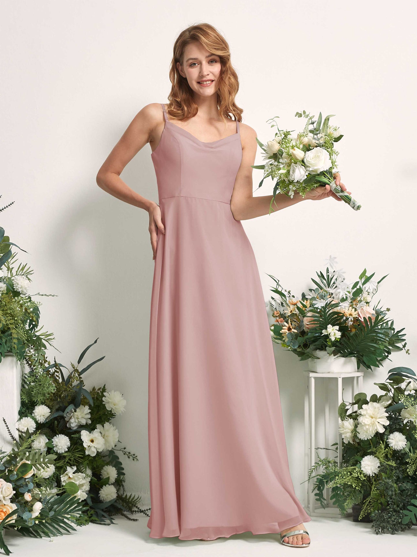 Hannah Dusty Rose Sleeveless Maxi Dress