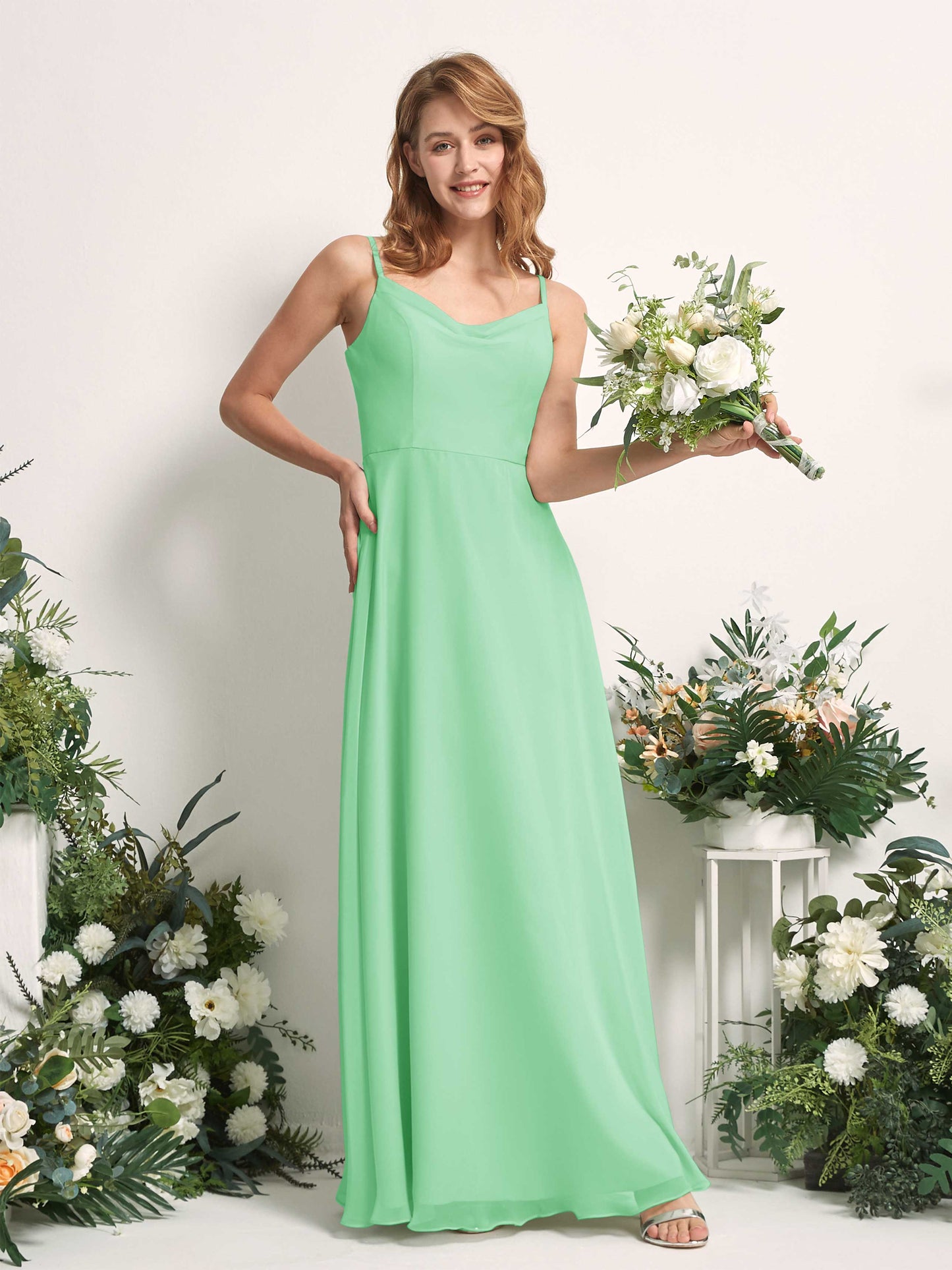 Hannah Mint Green Sleeveless Maxi Dress