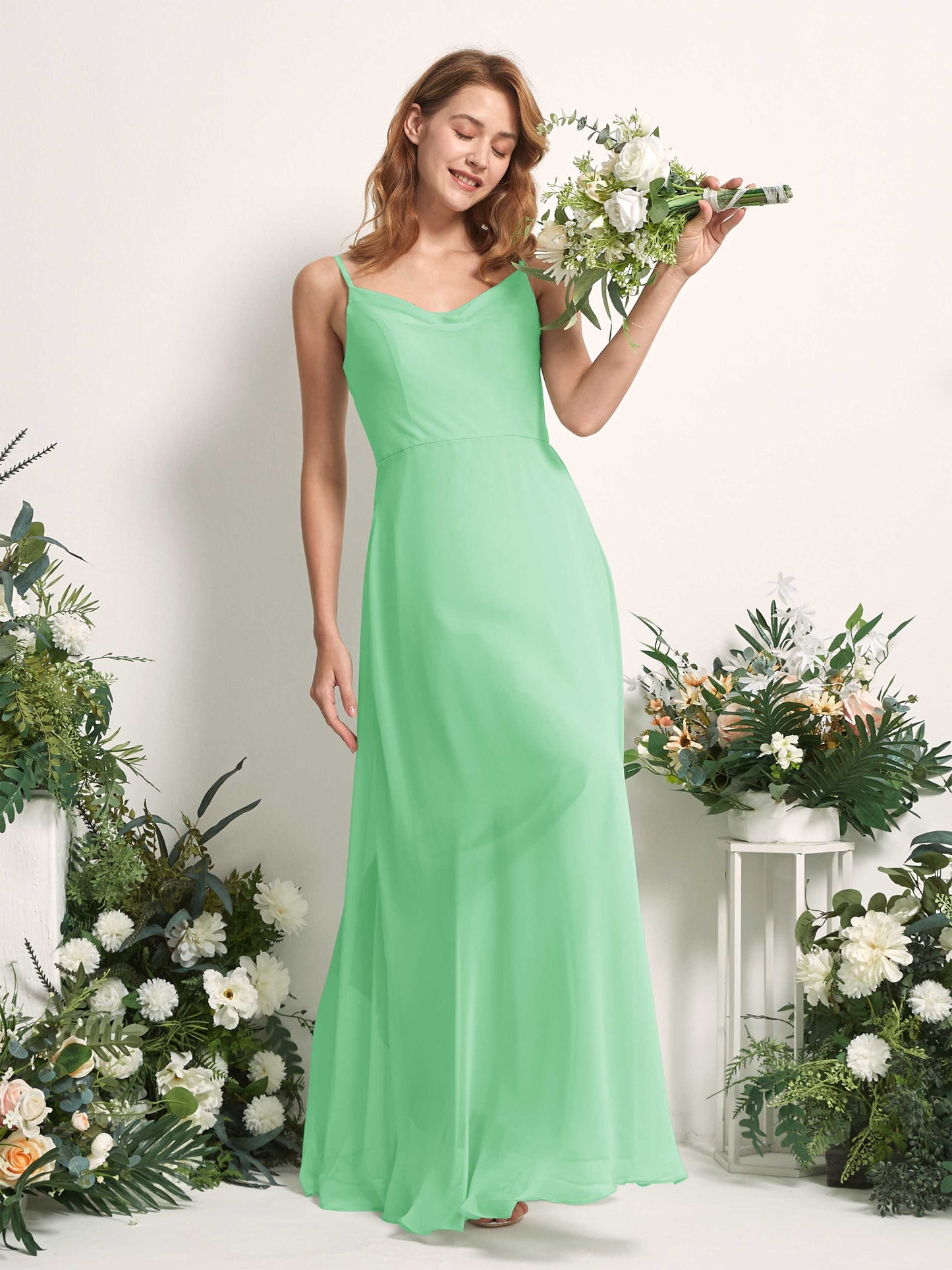 Hannah Mint Green Sleeveless Maxi Dress