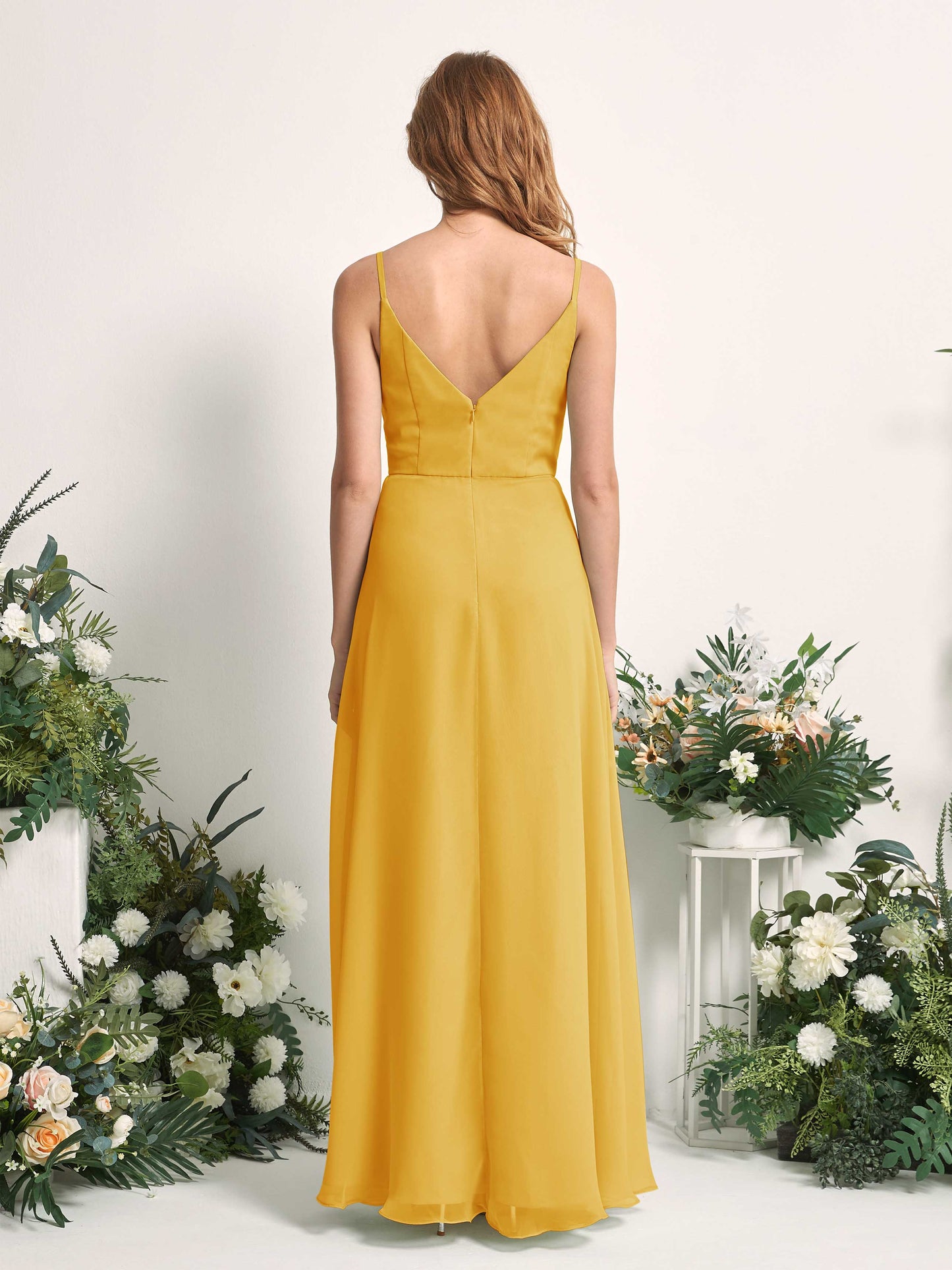 Hannah Mustard Yellow Sleeveless Maxi Dress