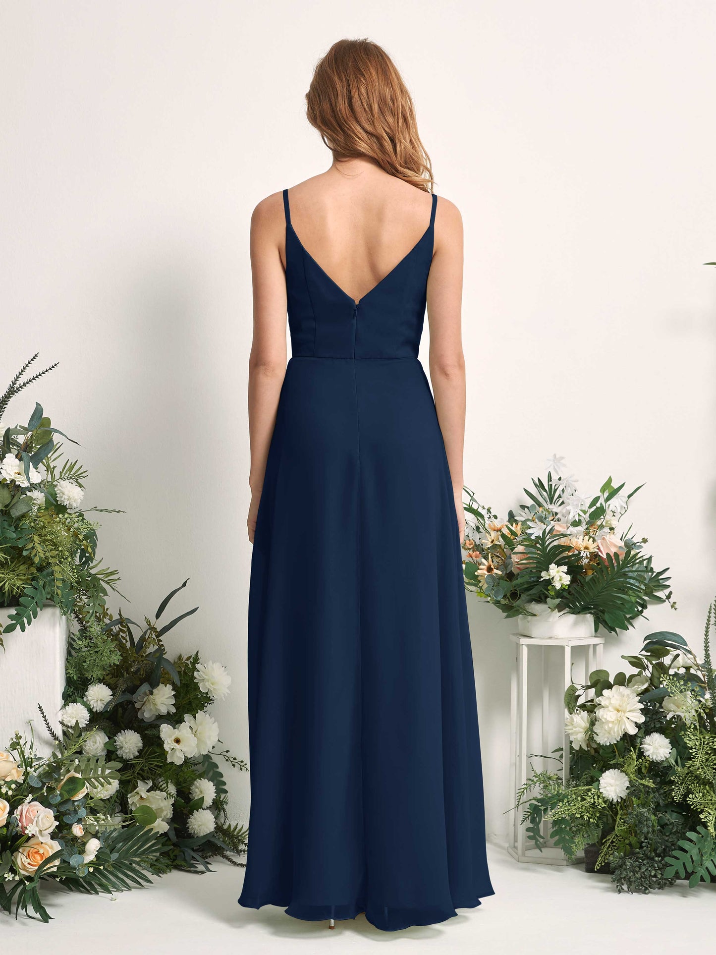 Hannah Navy Sleeveless Maxi Dress