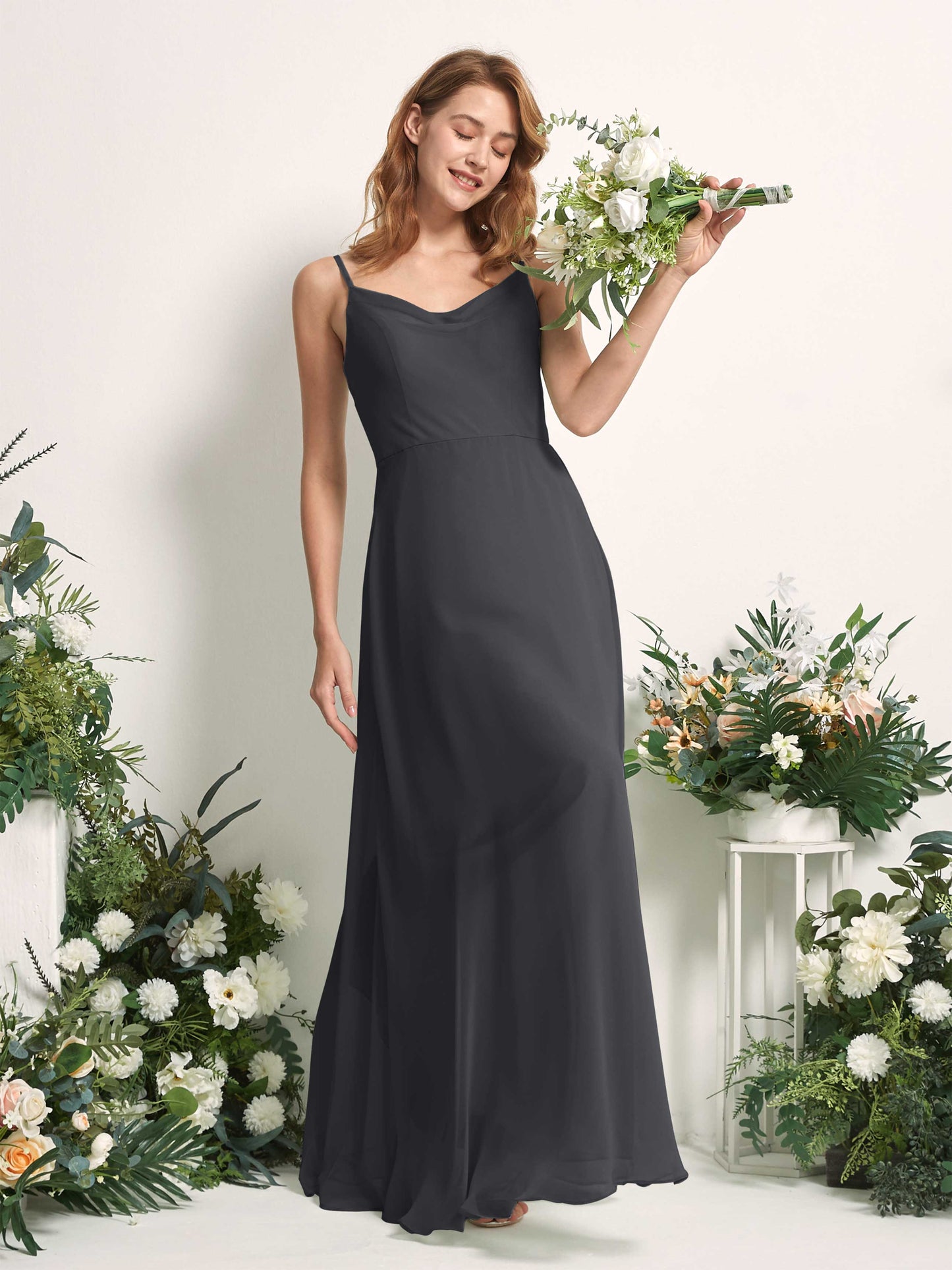 Hannah Pewter Sleeveless Maxi Dress