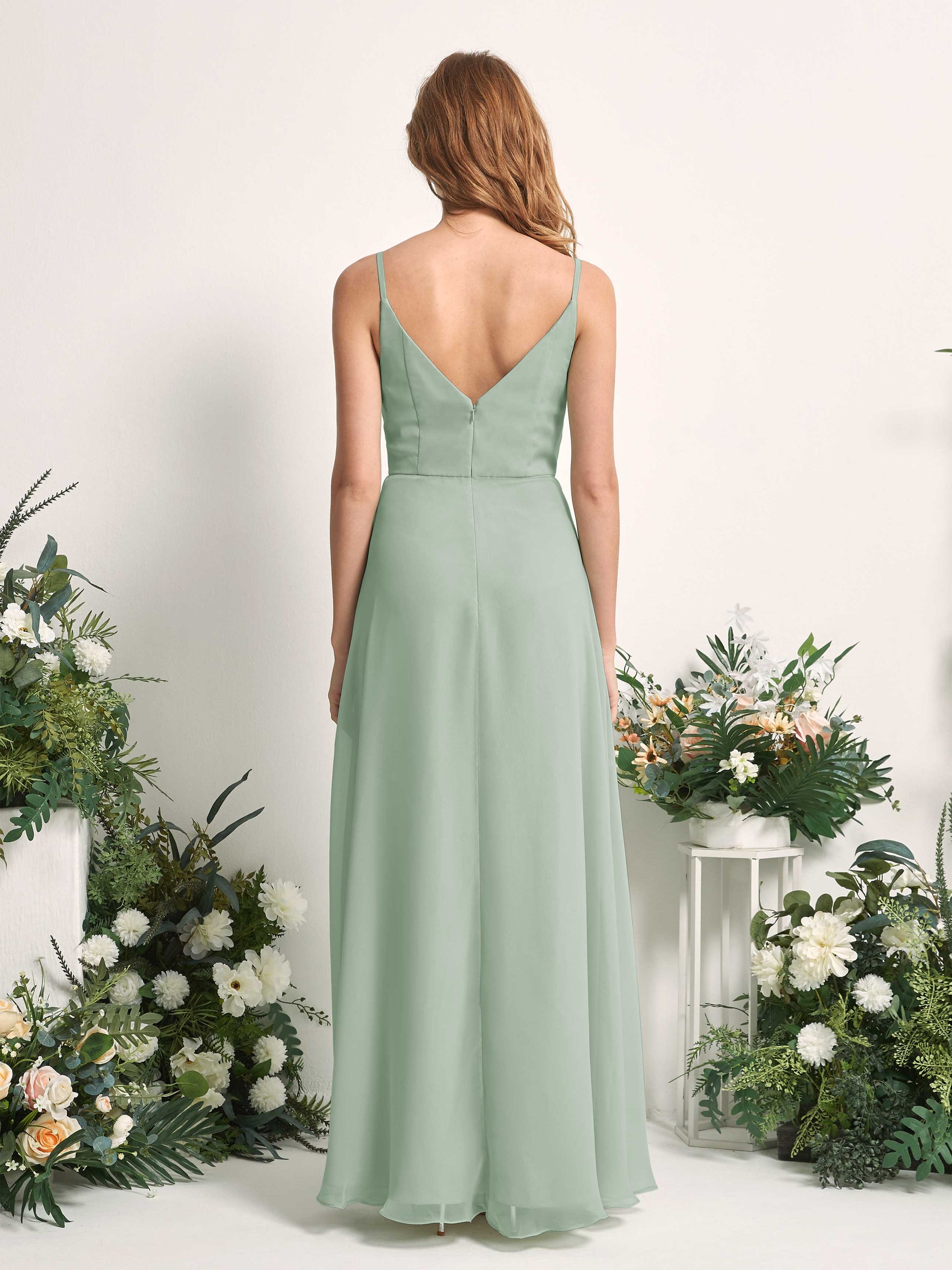 Hannah Sage Green Sleeveless Maxi Dress