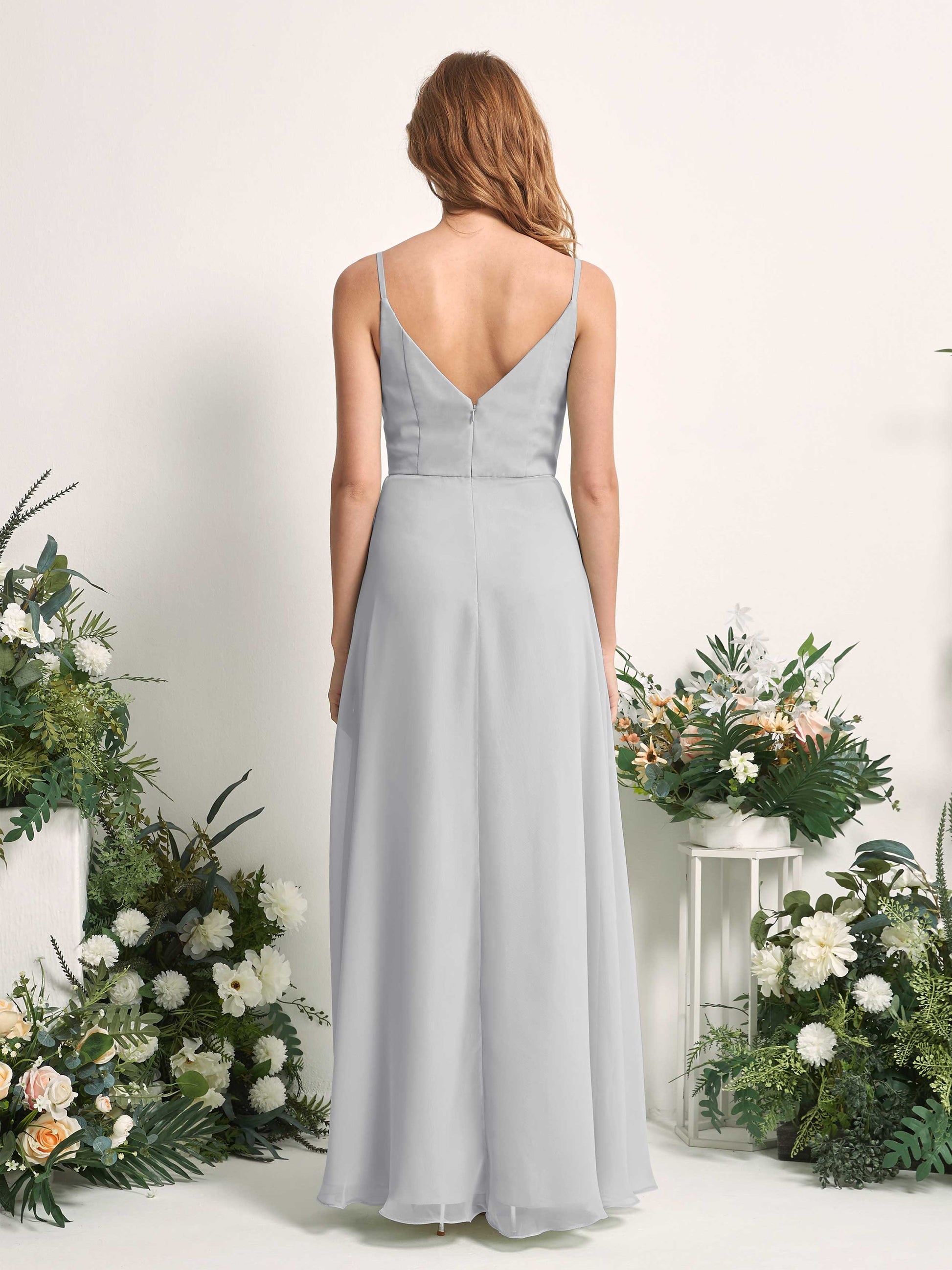 Hannah Silver Sleeveless Maxi Dress