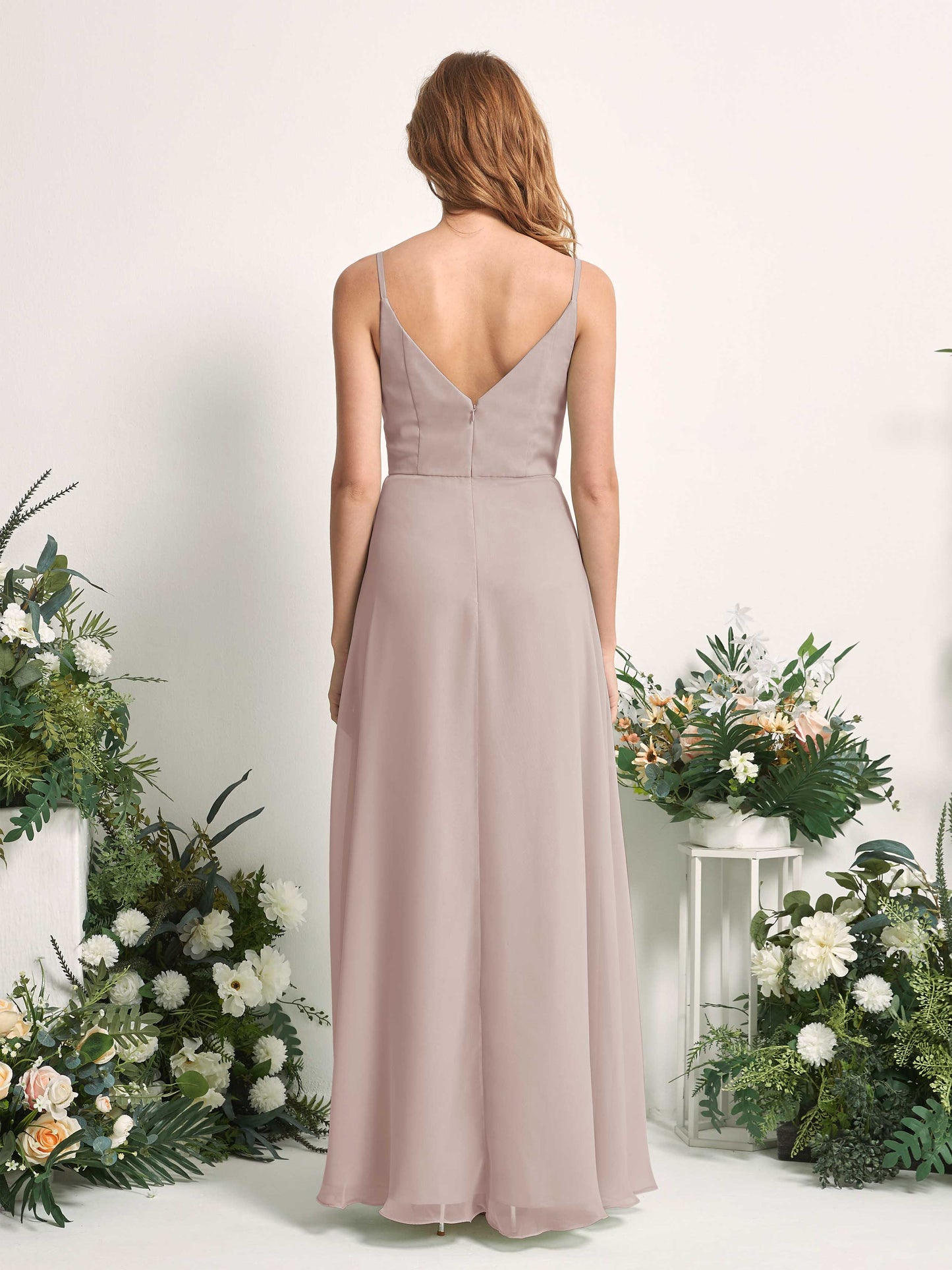 Hannah Taupe Sleeveless Maxi Dress