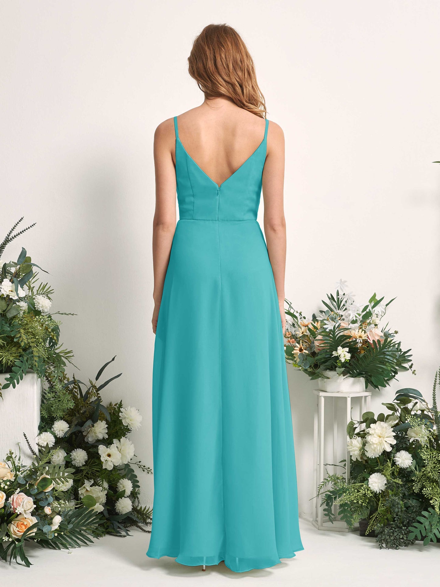 Hannah Turquoise Sleeveless Maxi Dress