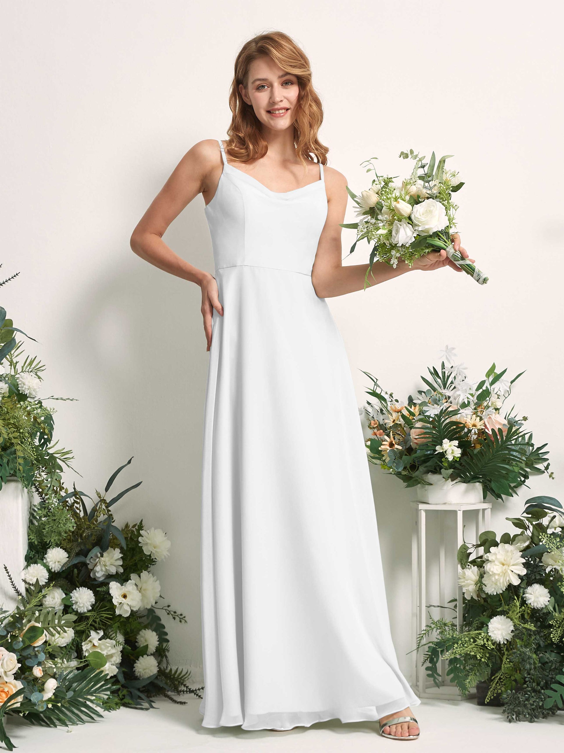 Hannah White Sleeveless Maxi Dress