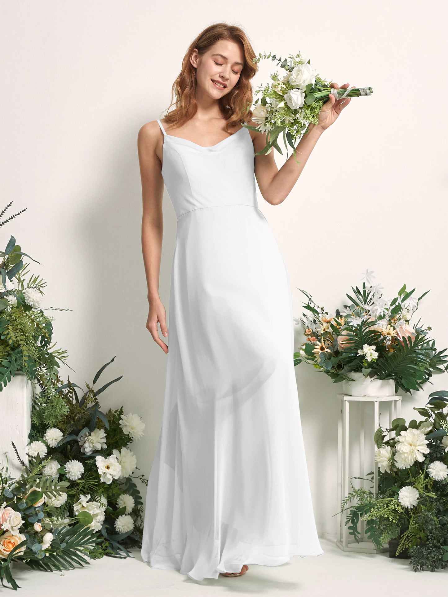 Hannah White Sleeveless Maxi Dress