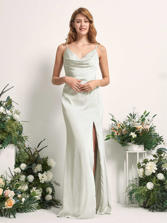 Hayley Ivory Satin Sleeveless Maxi Dress