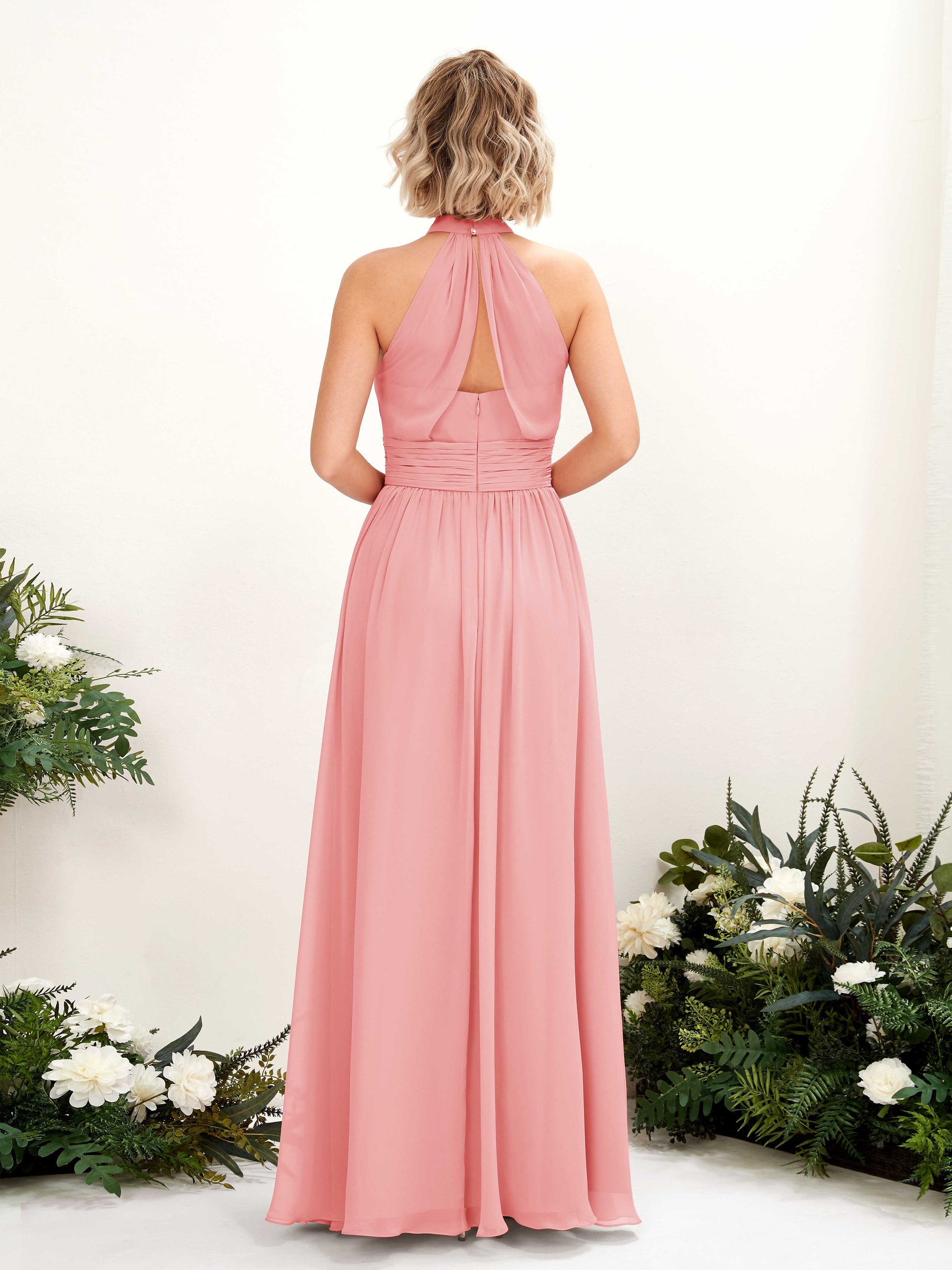 Hilda Ballet Pink Halter Maxi Dress