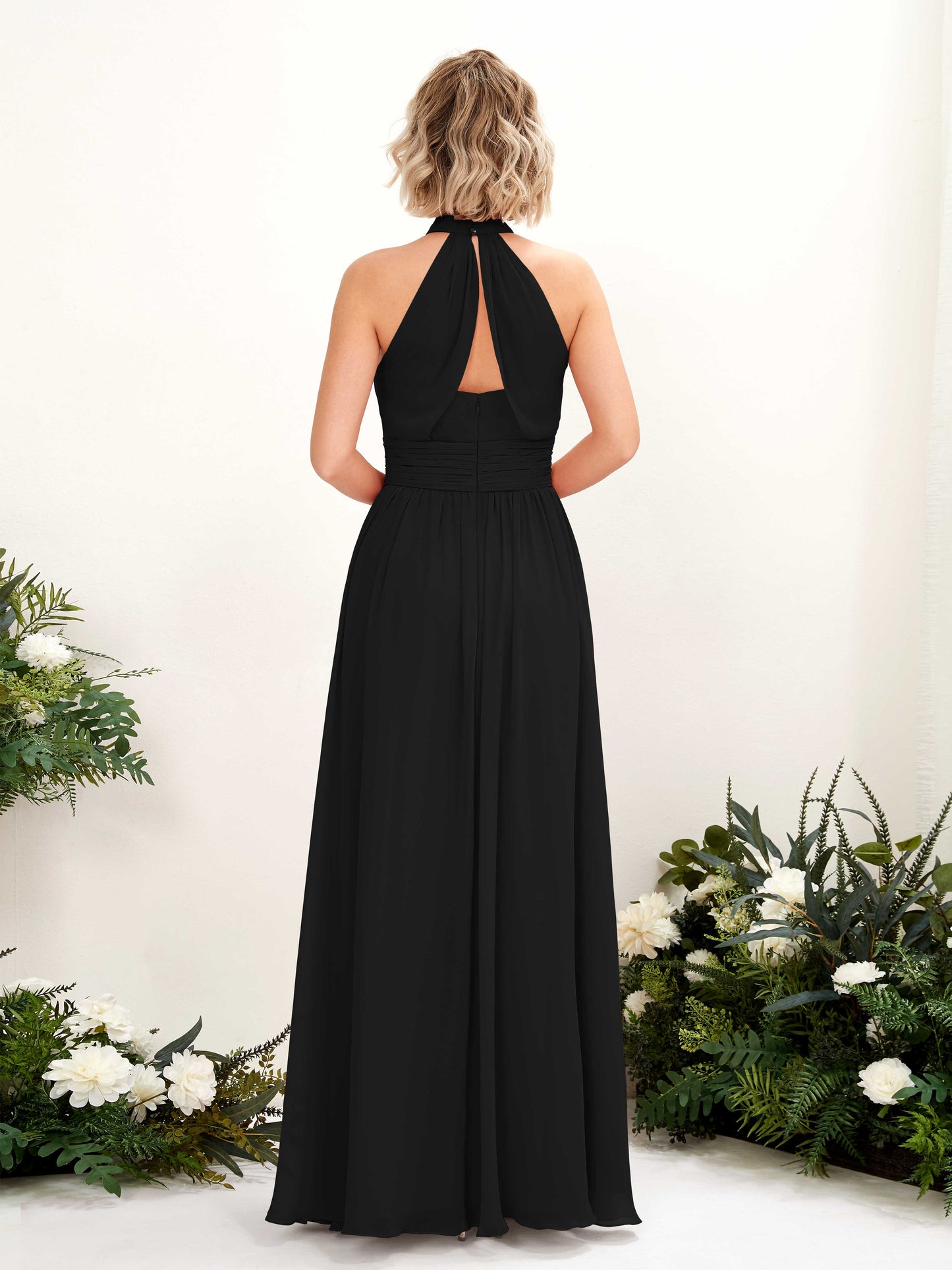 Hilda Black Halter Maxi Dress