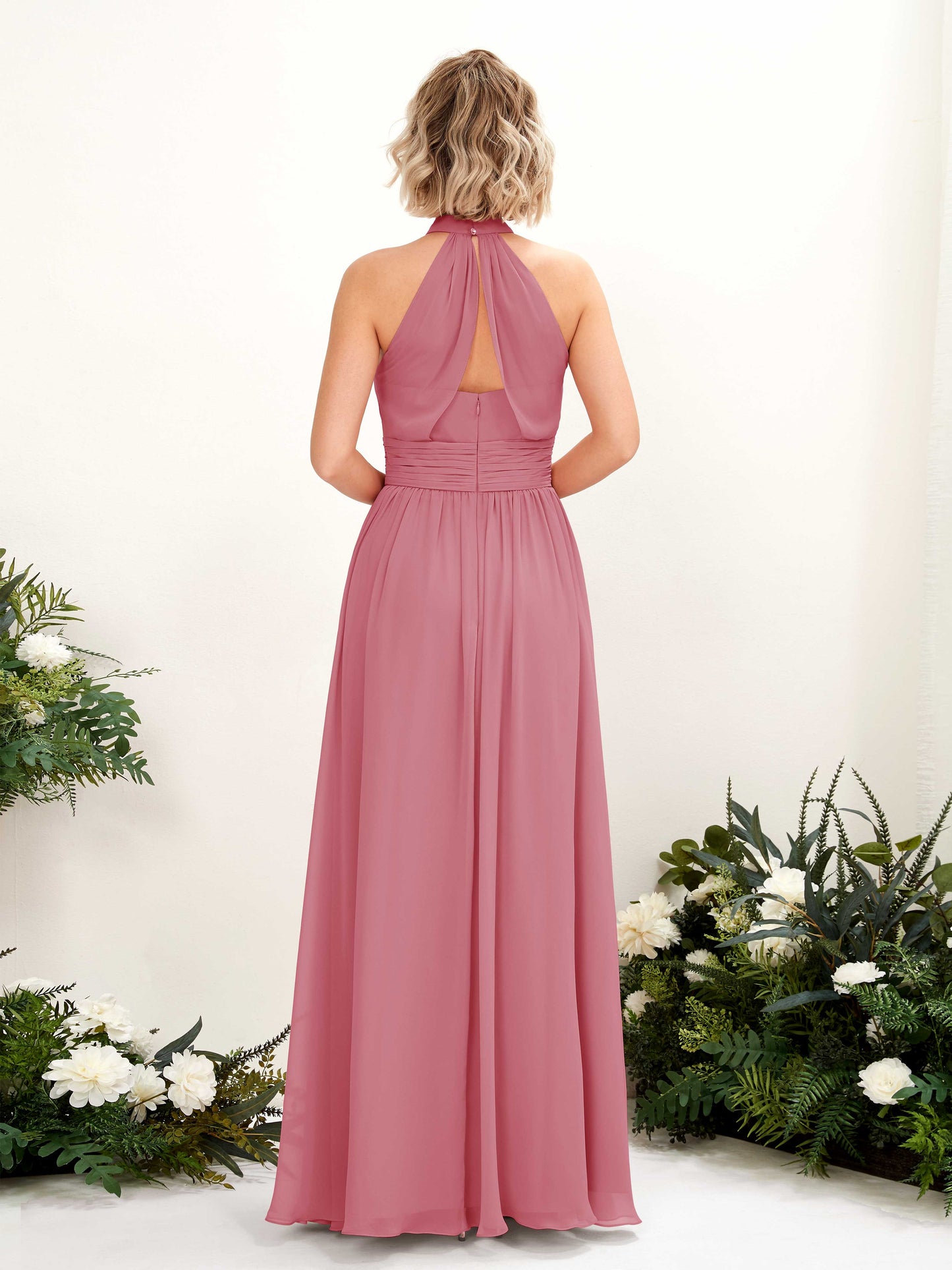 Hilda Desert Rose Halter Maxi Dress