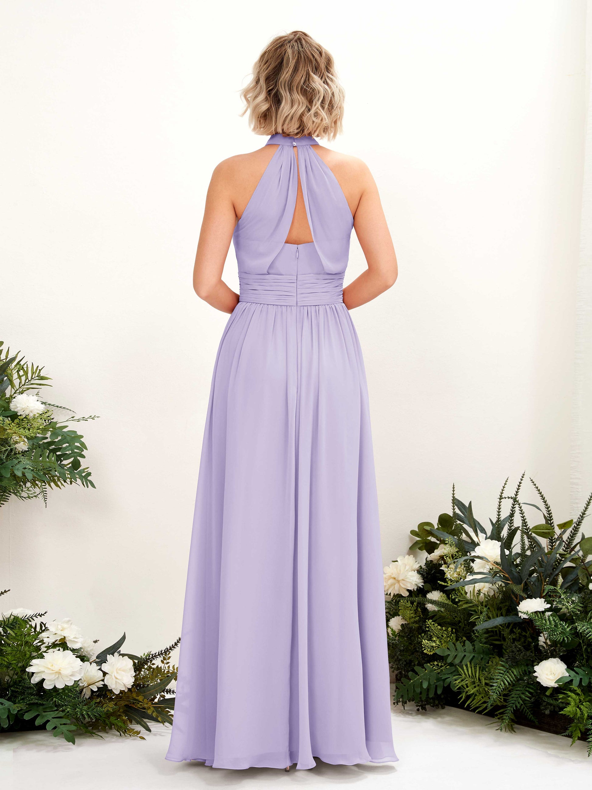 Hilda Lilac Halter Maxi Dress