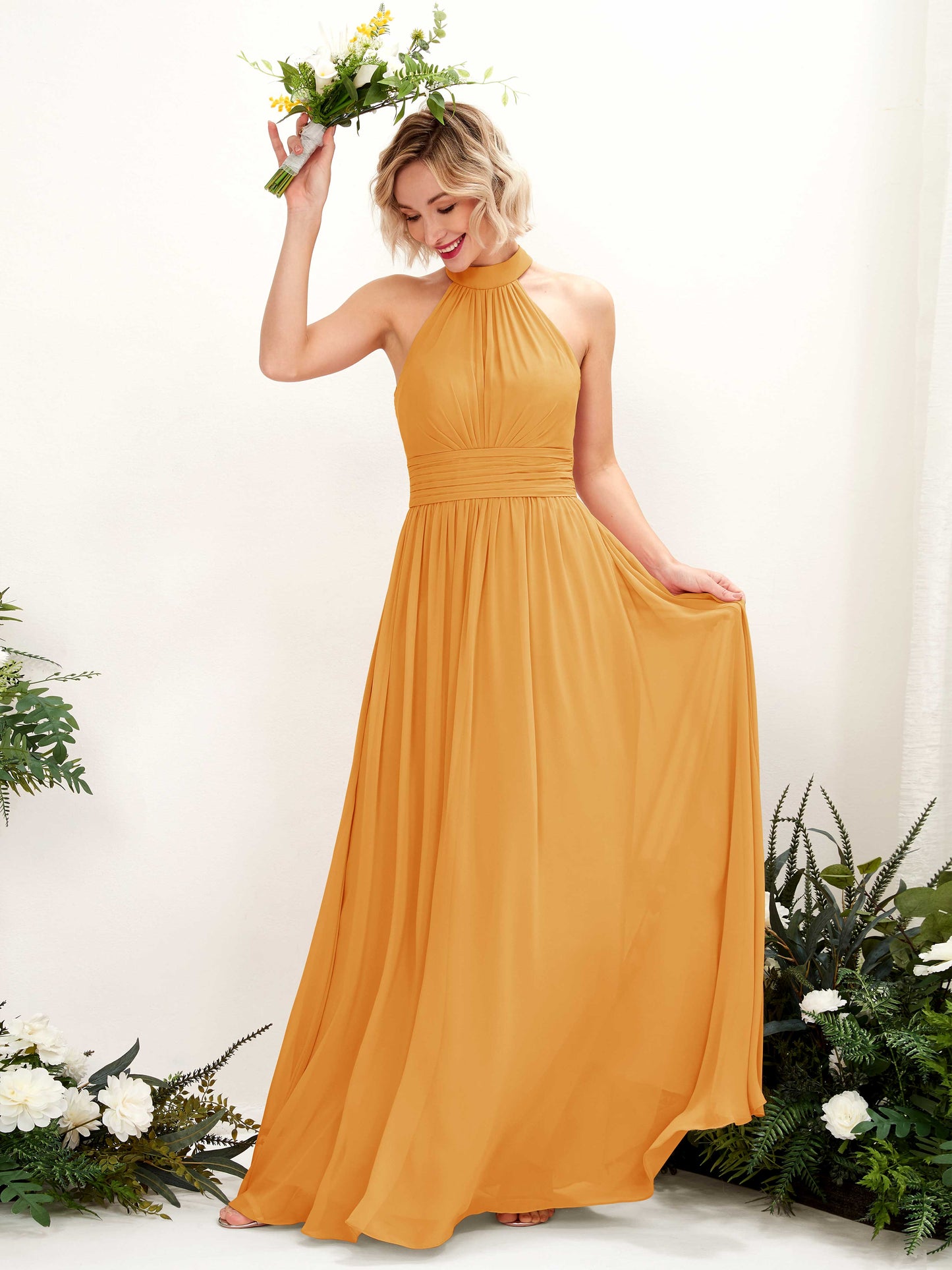 Hilda Mango Halter Maxi Dress