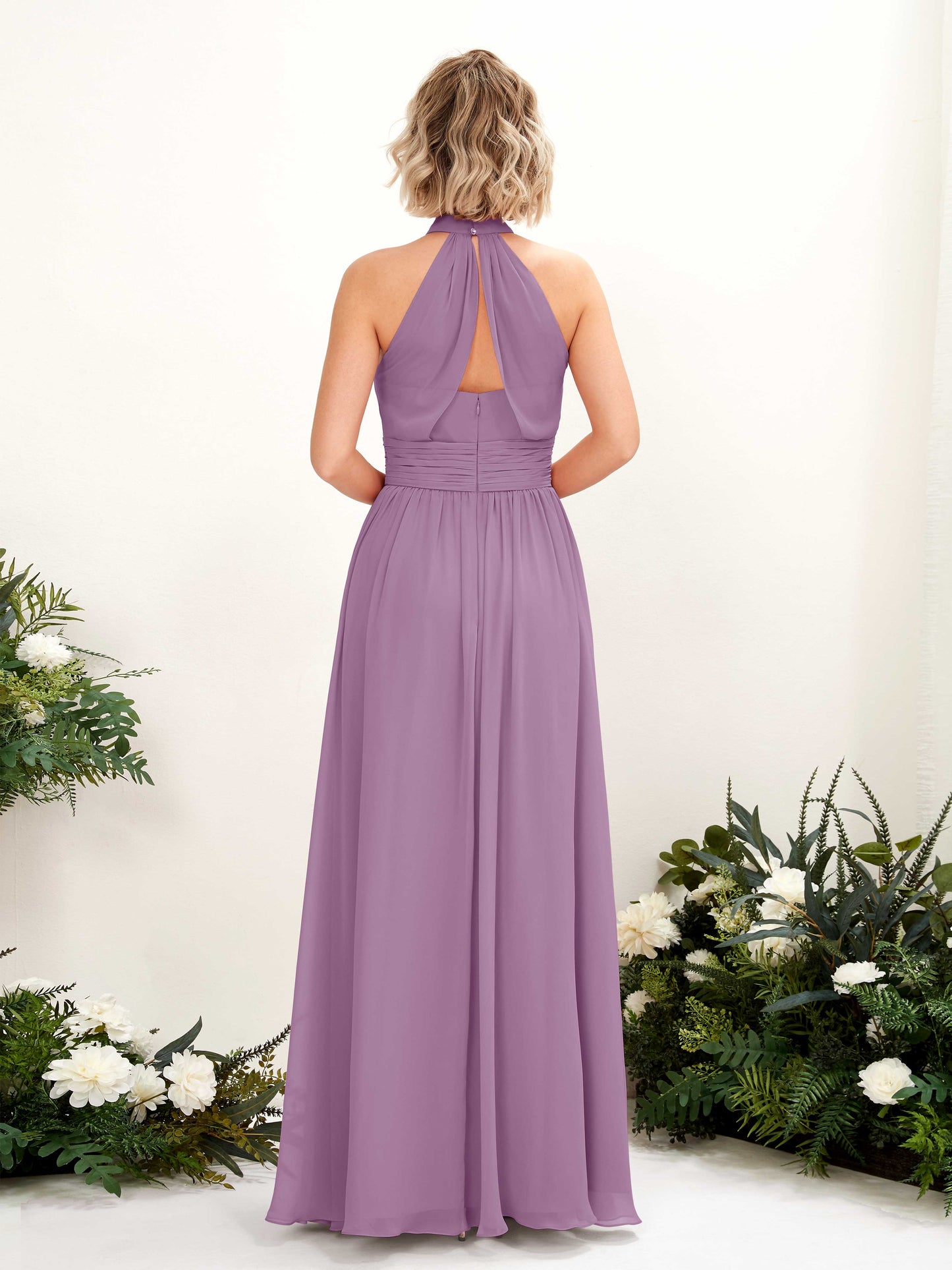 Hilda Orchid Mist Halter Maxi Dress