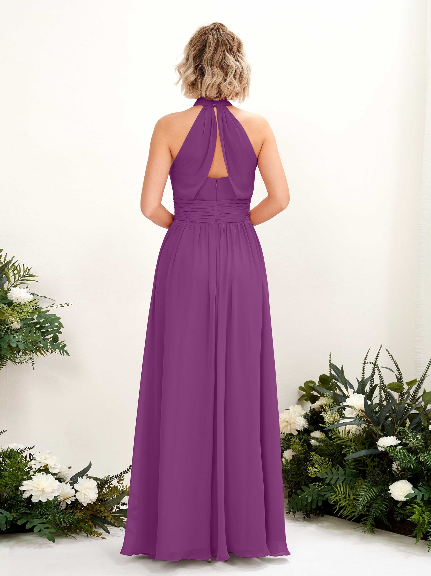 Hilda Purple Halter Maxi Dress