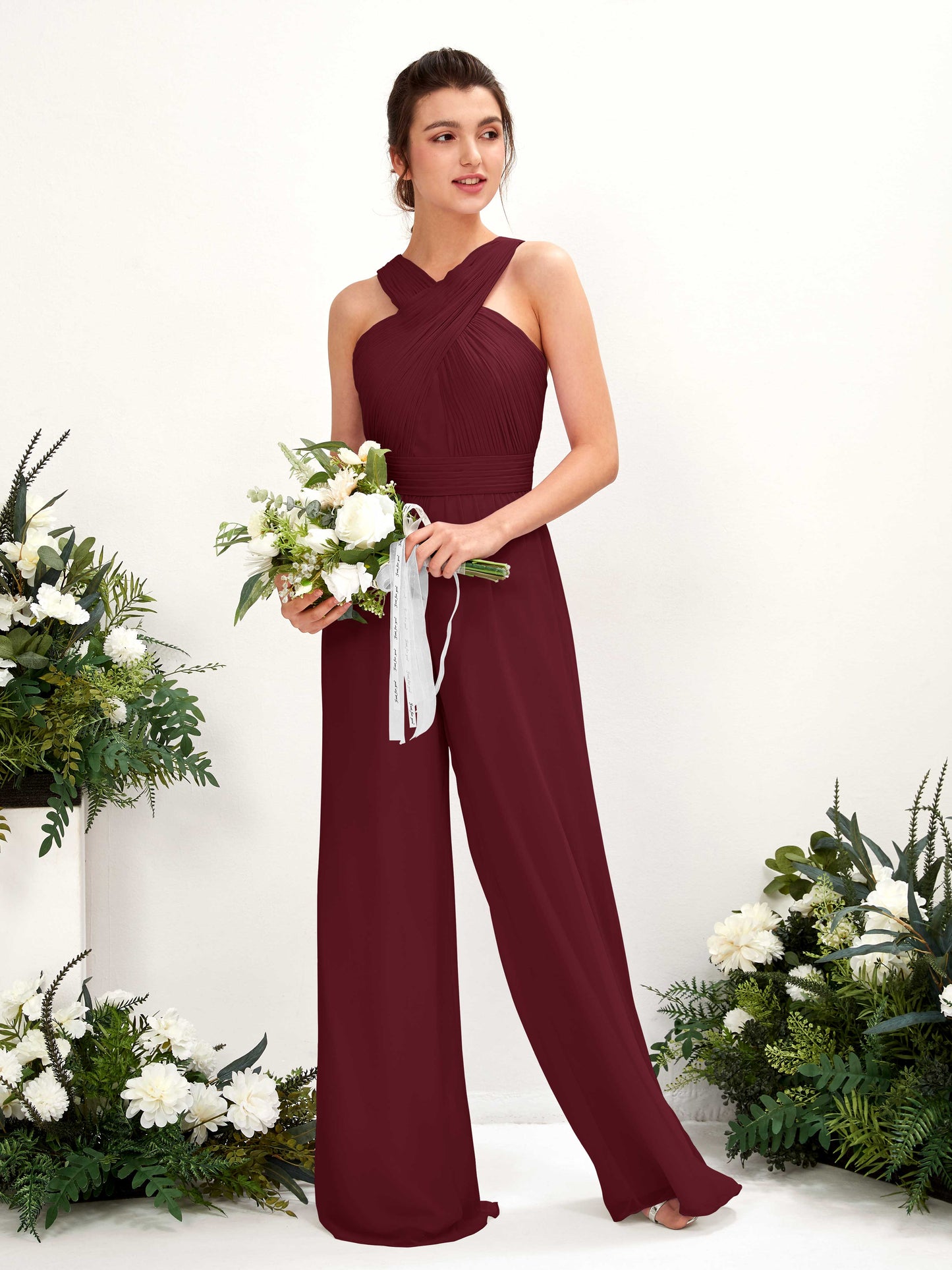 Hilona Burgundy Sleeveless Maxi Dress