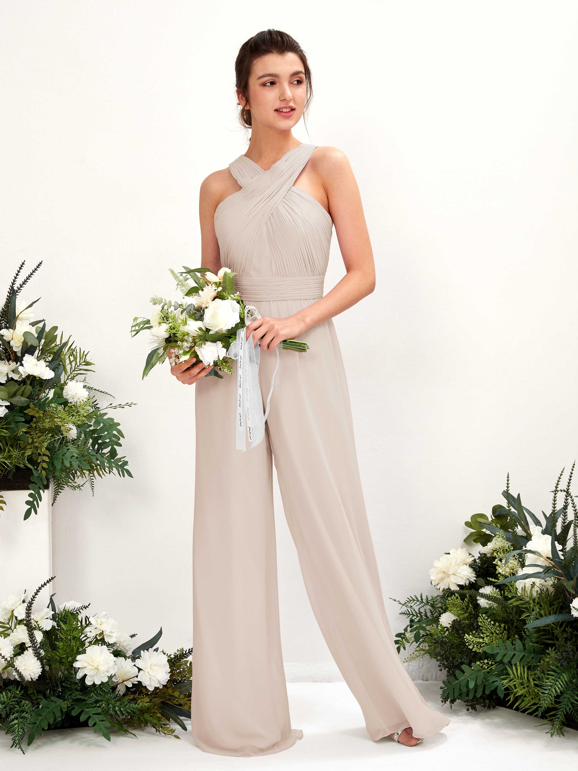 Hilona Champagne Sleeveless Maxi Dress