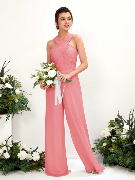 Hilona Coral Pink Sleeveless Maxi Dress