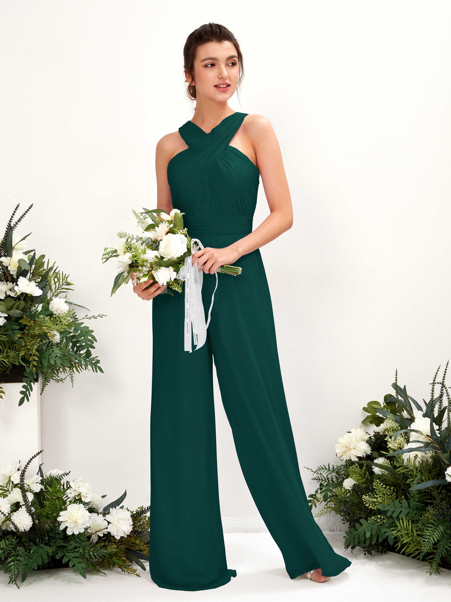 Hilona Dark Emerald Sleeveless Maxi Dress