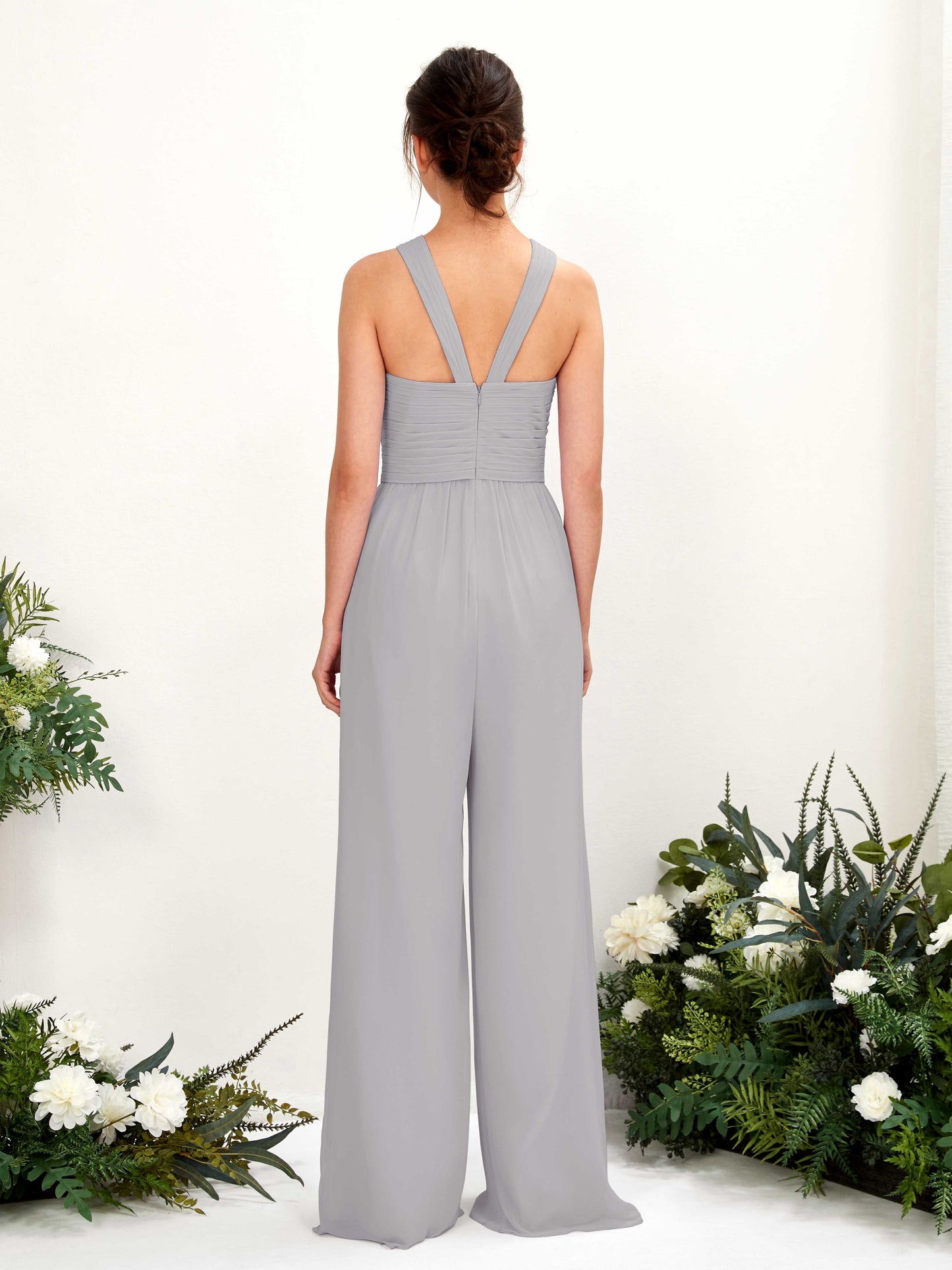 Hilona Dove Sleeveless Jumpsuit Maxi Dress