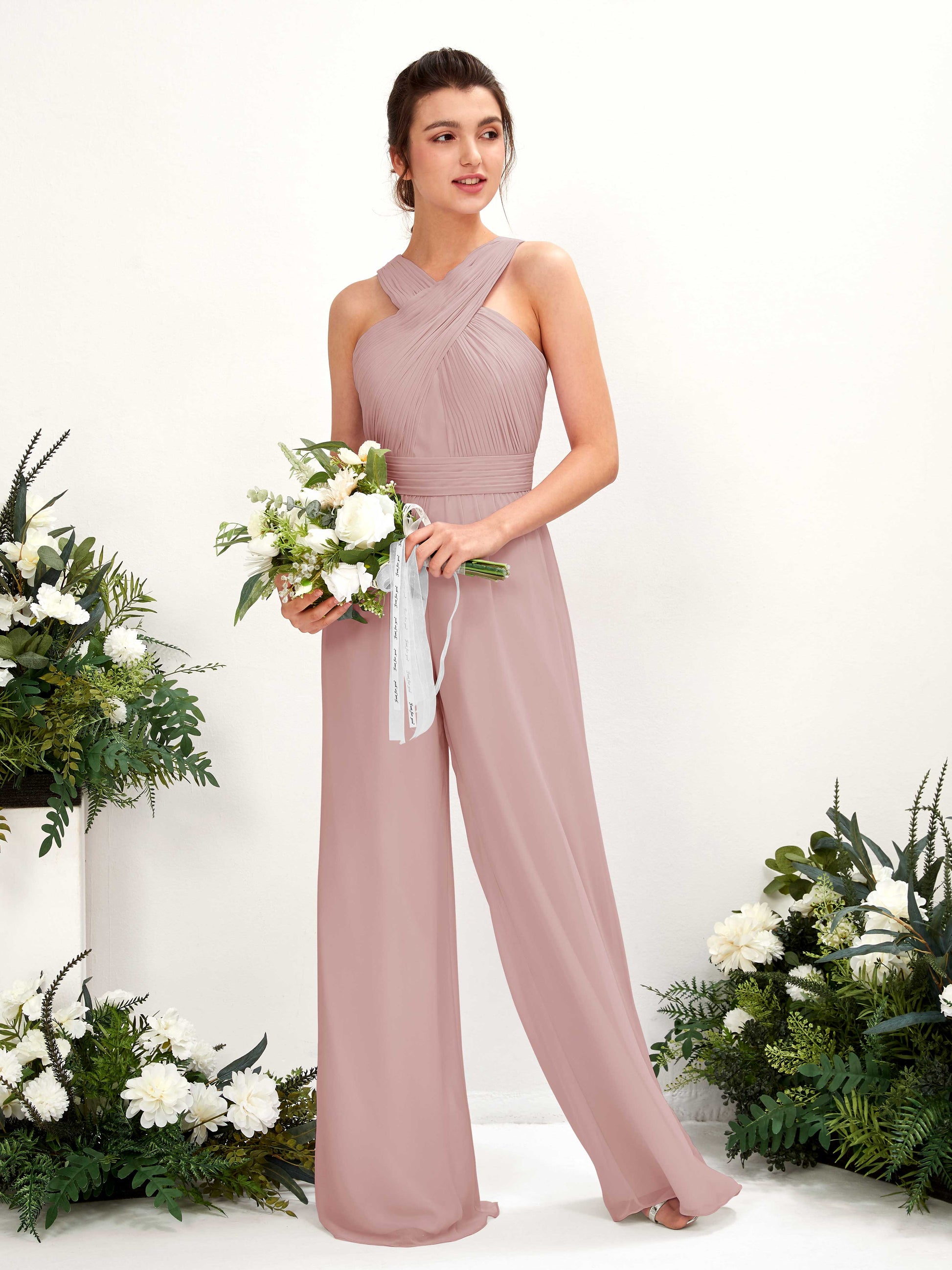 Hilona Dusty Rose Sleeveless Maxi Dress