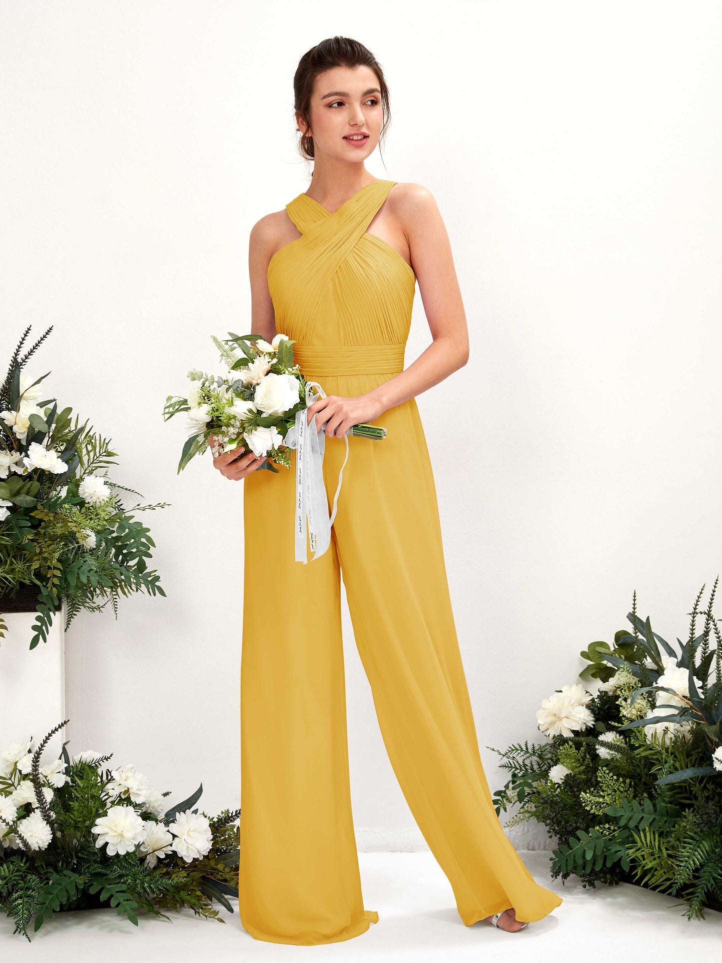 Hilona Mustard Yellow Sleeveless Maxi Dress