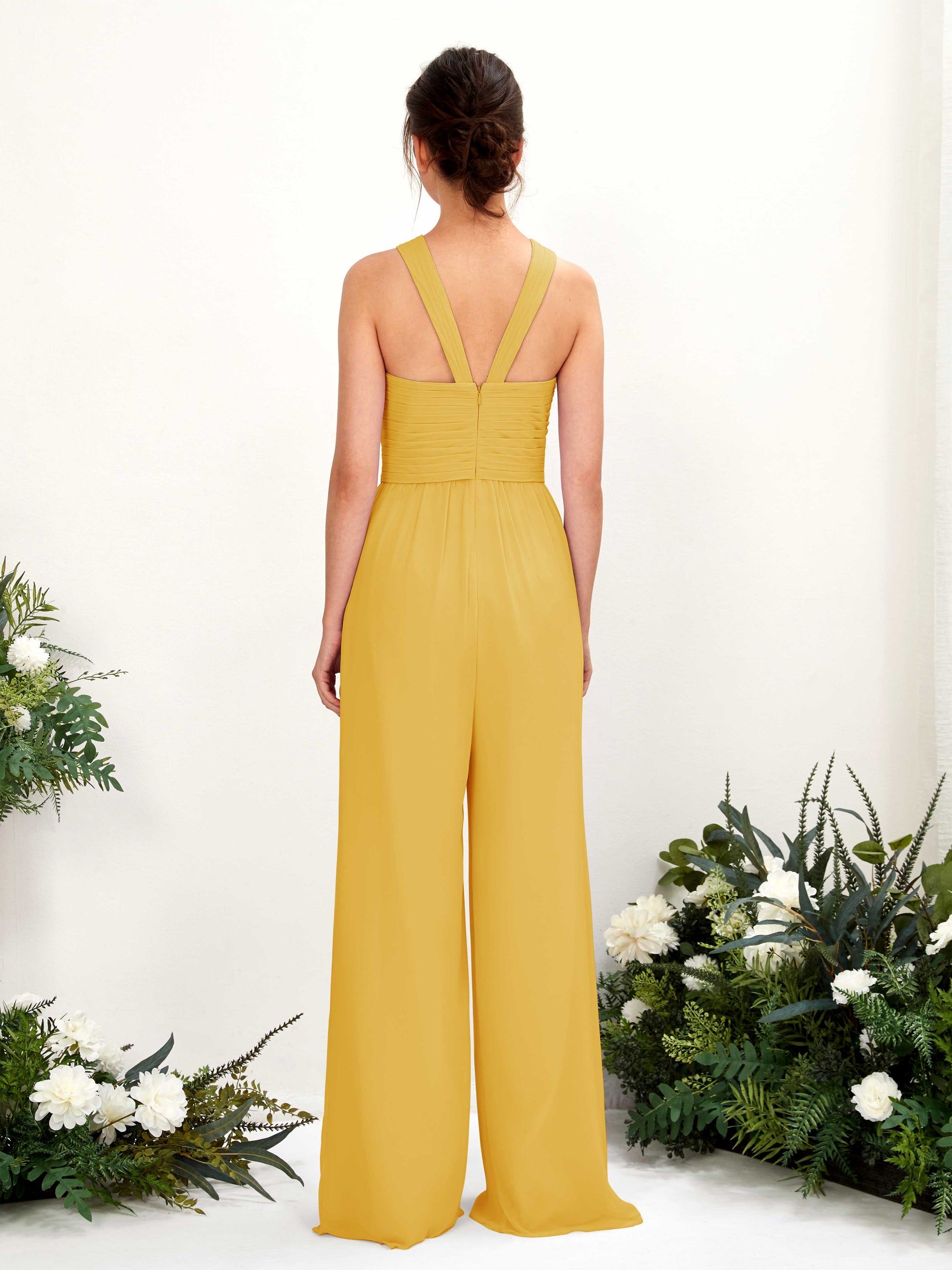 Hilona Mustard Yellow Sleeveless Maxi Dress