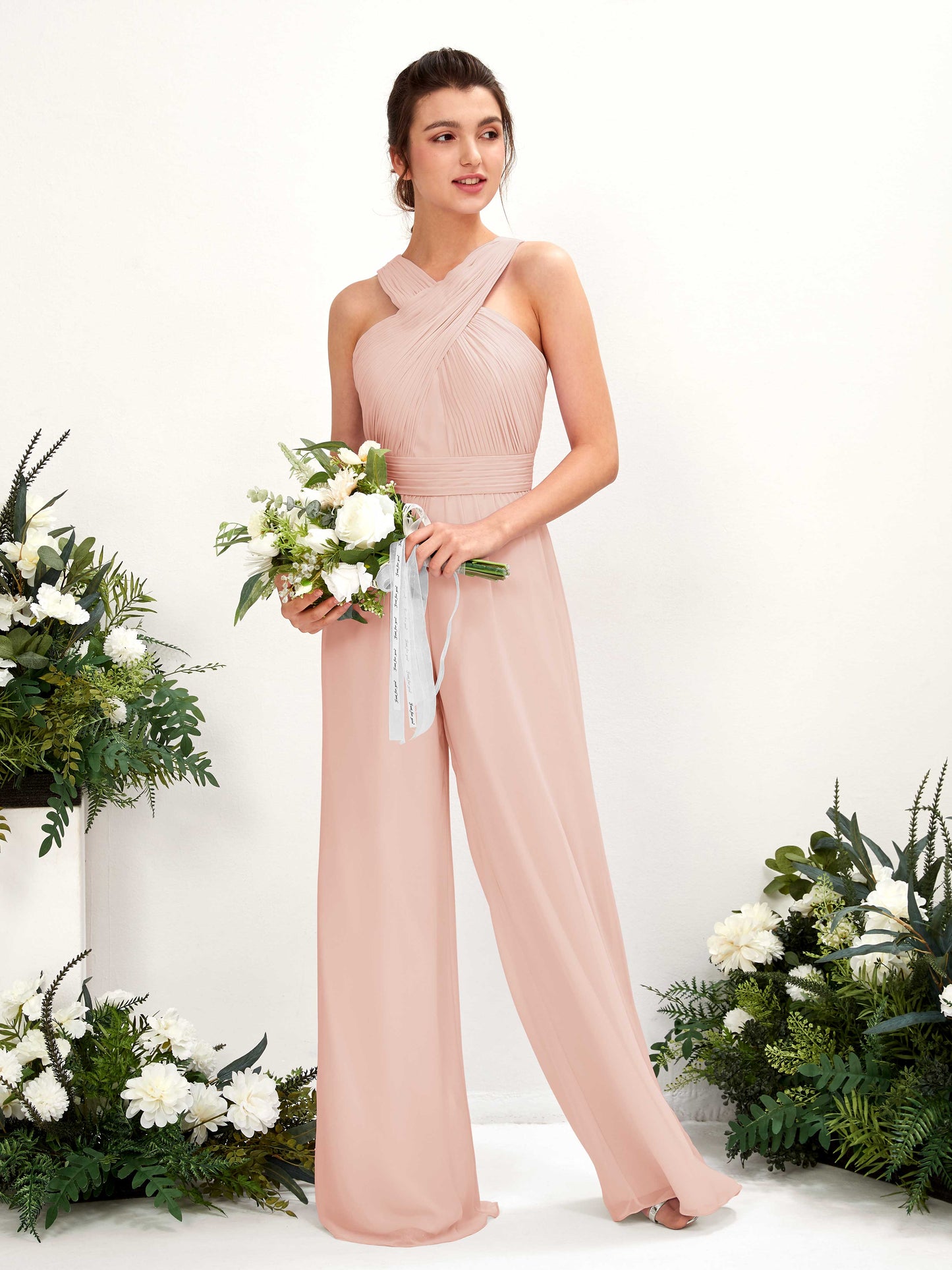 Hilona Pearl Pink Sleeveless Maxi Dress