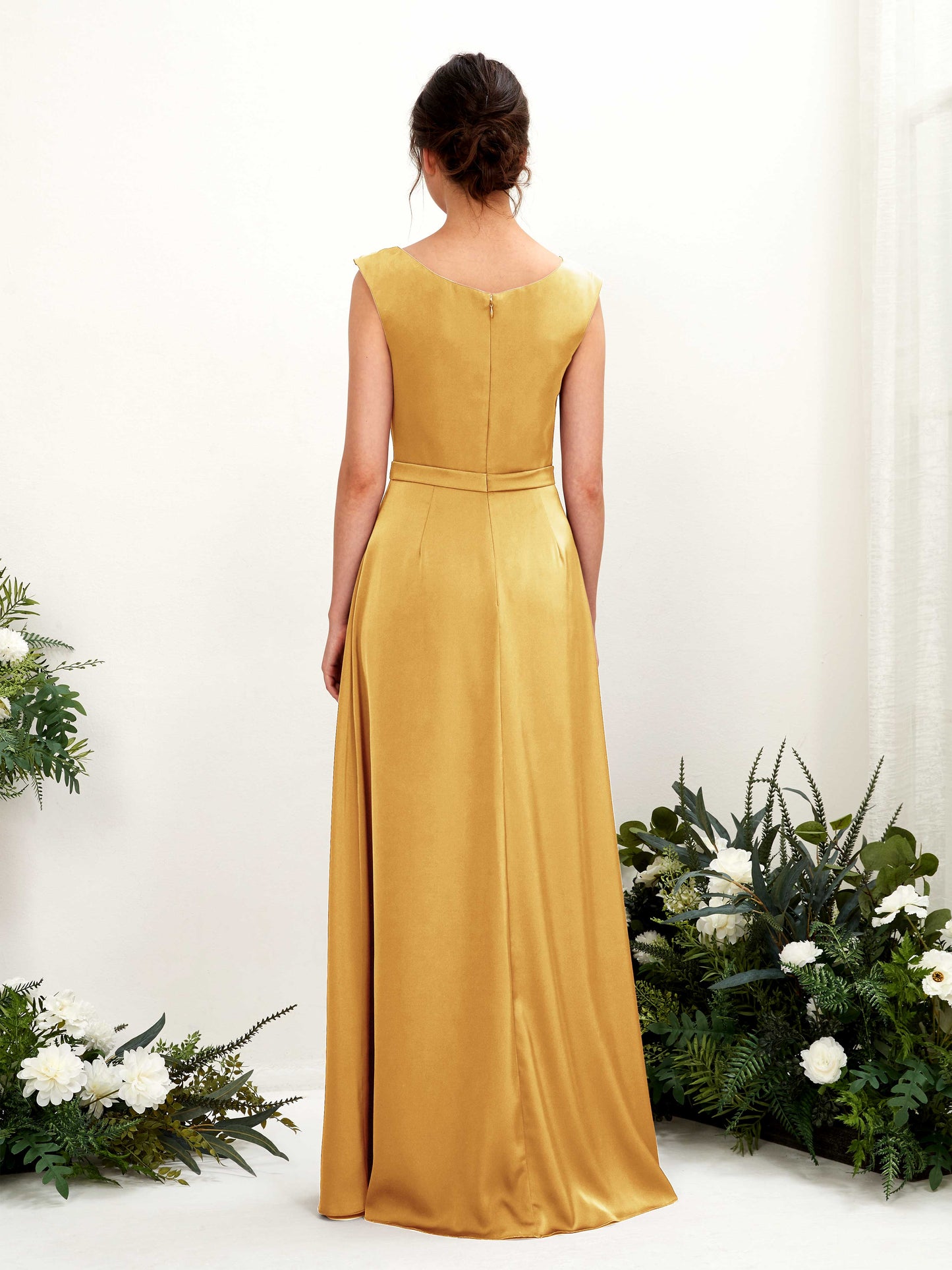 Irma Canary Satin Maxi Dress