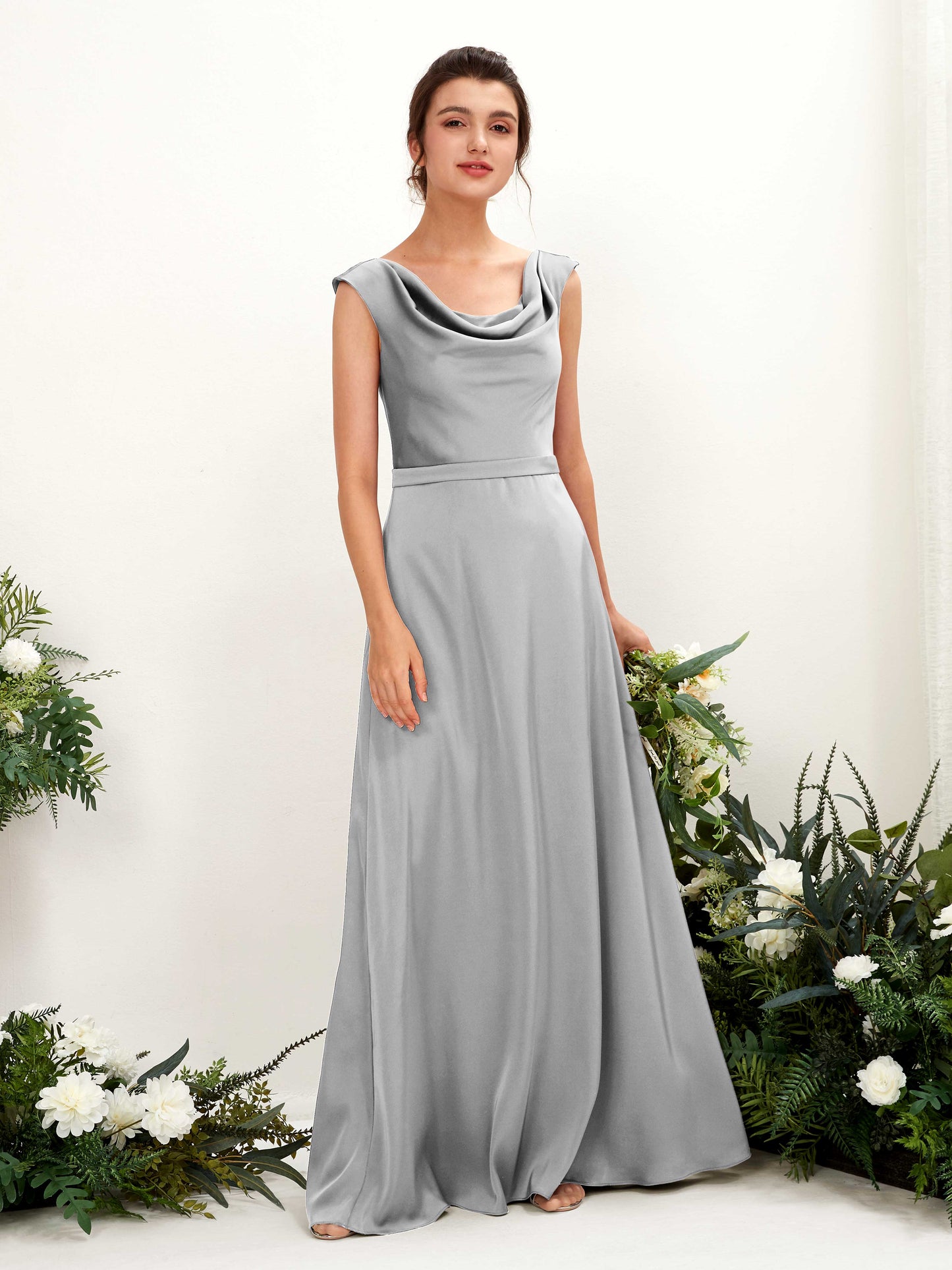 Irma Dove Satin Maxi Dress