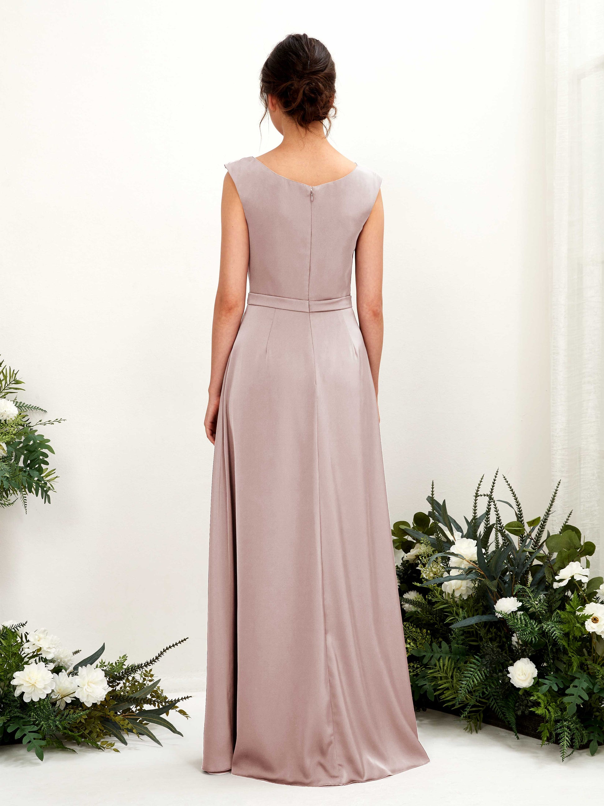 Irma Dusty Rose Satin Maxi Dress