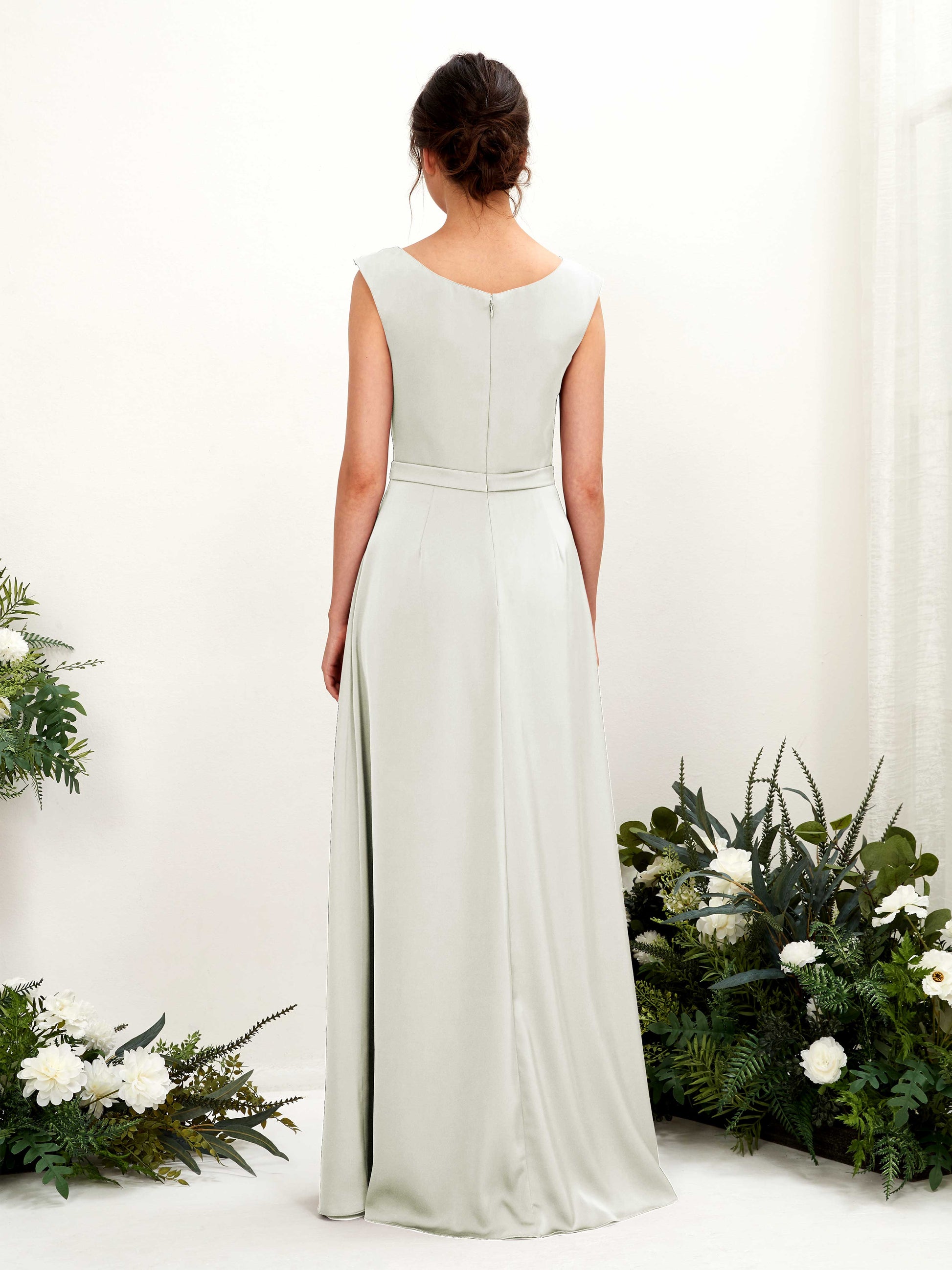 Irma Ivory Satin Maxi Dress